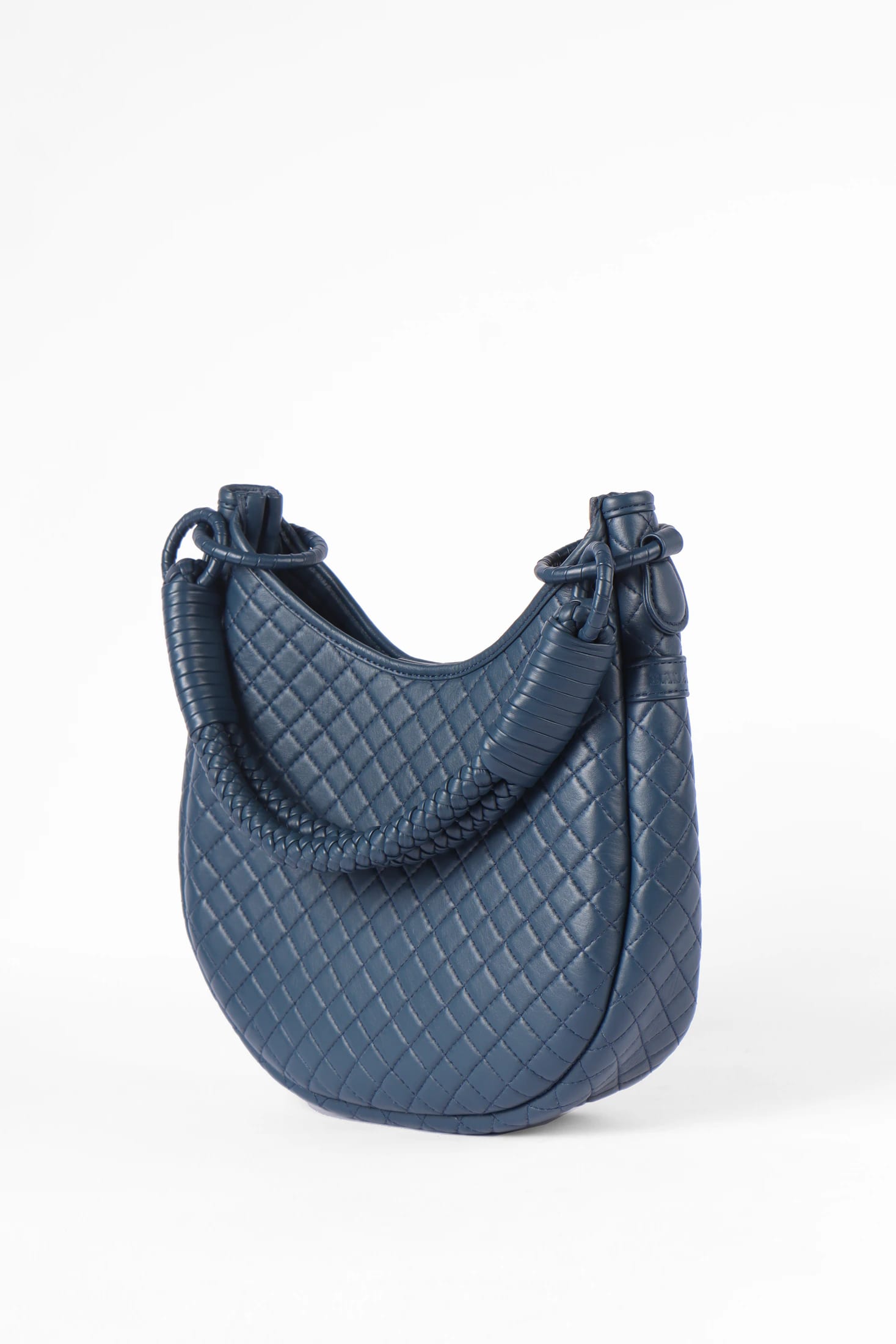 Saddle Shoulder Bag, Navy Blue - imagen 4