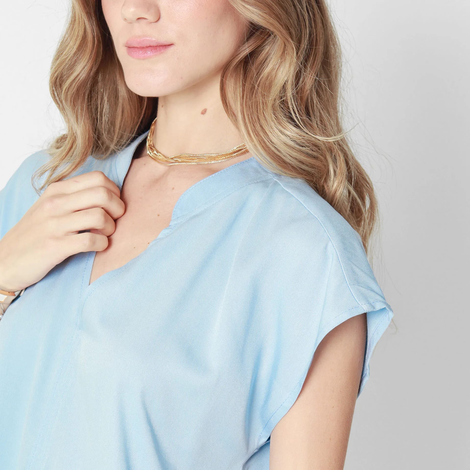 Blusa Cuello Neru Manga Corta - imagen 5