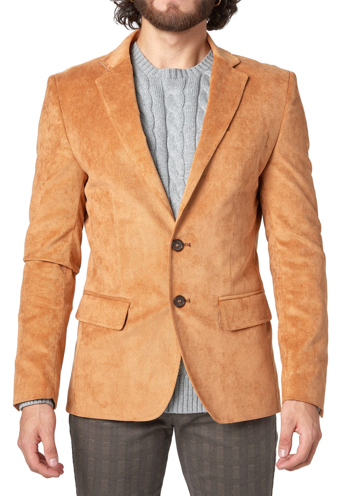 Blazer clásico pana camel. - imagen 9
