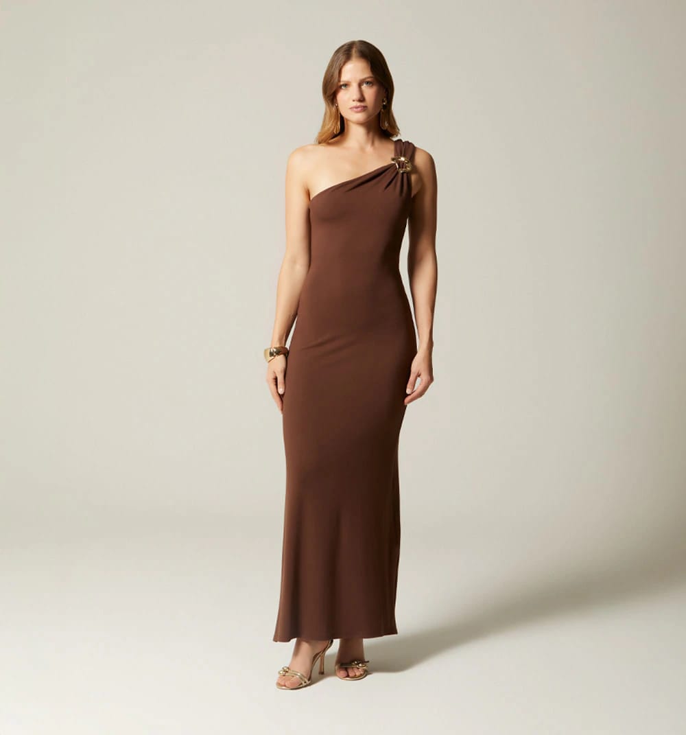 Vestido largo un solo hombro - imagen 2