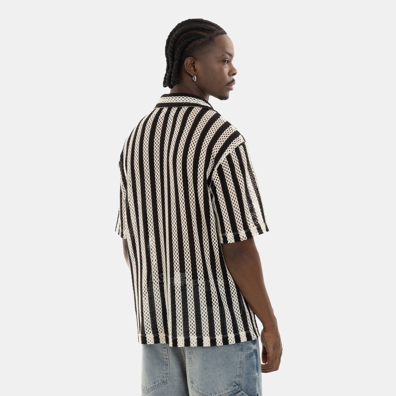 Mesh Striped Shirt Black - imagen 9