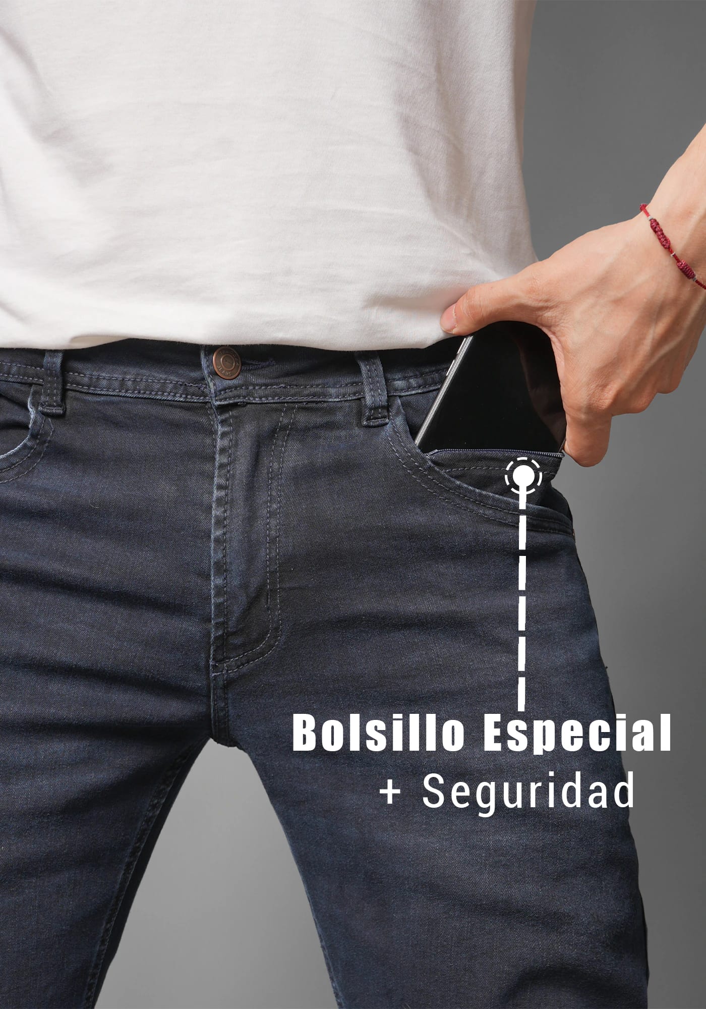 Jean para Hombre en Tono Azul Oscuro marca Thunder - imagen 3