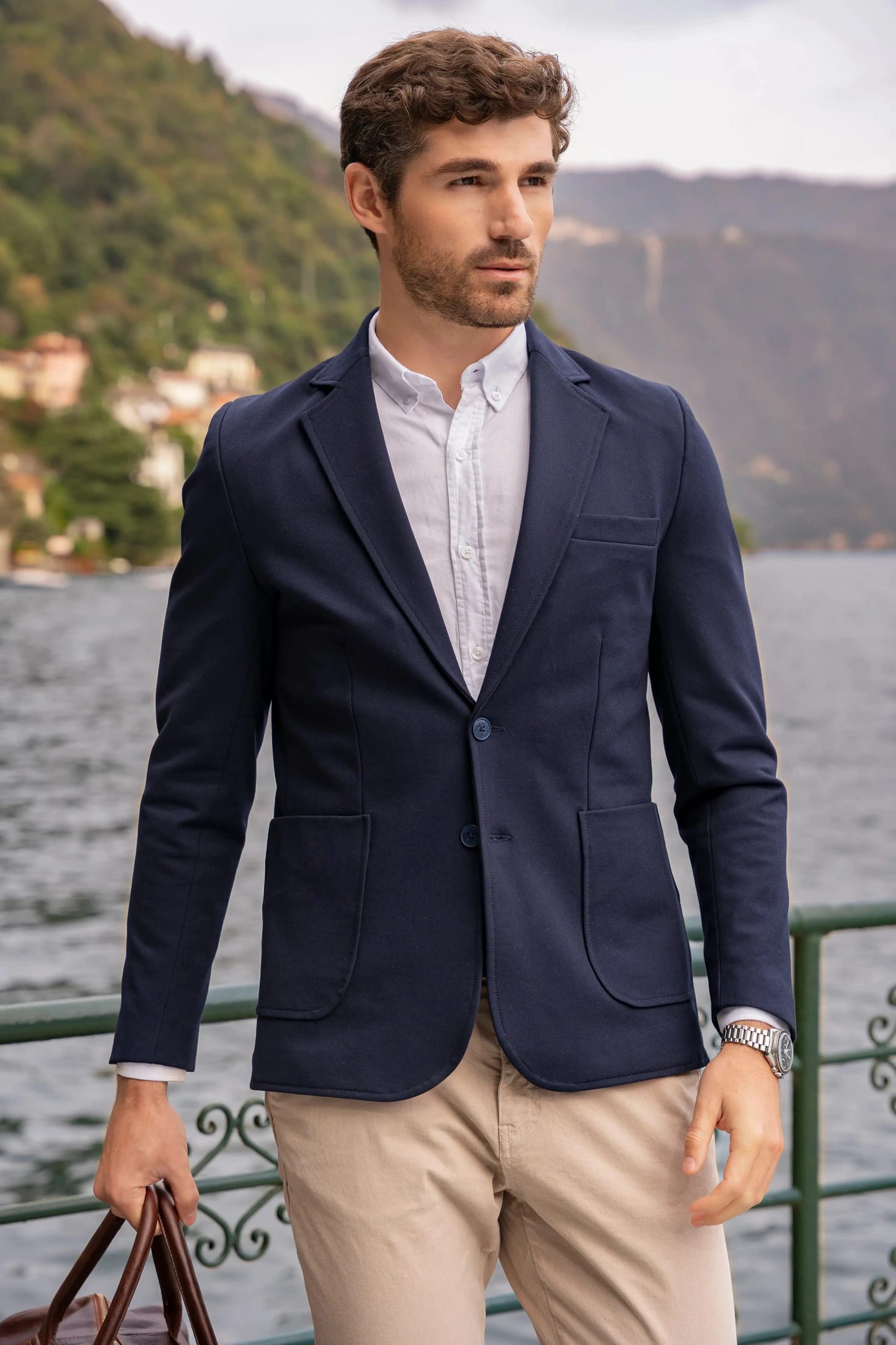Blazer Comfort Hombre Azul Oscuro - imagen 6