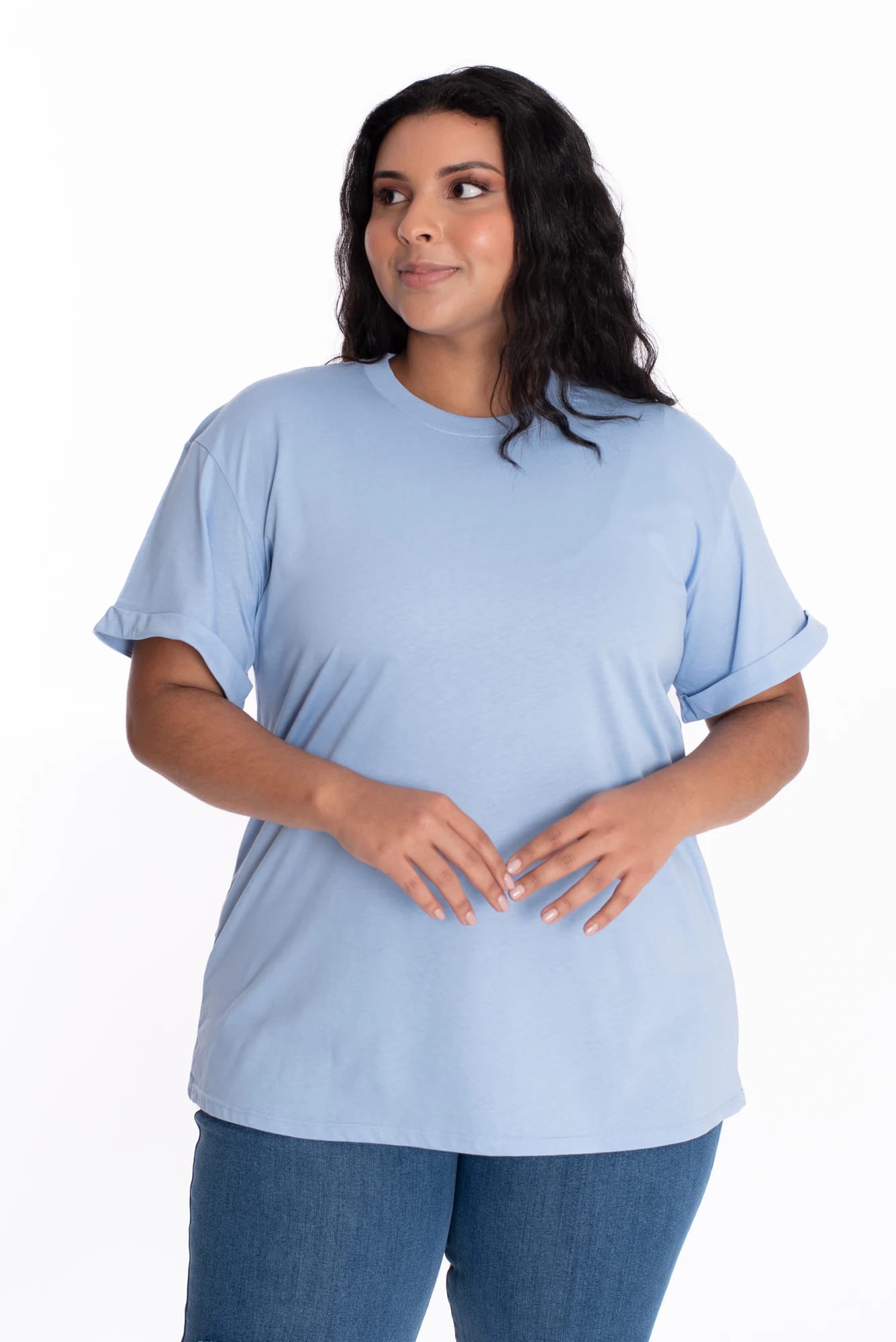 Camiseta Oversize Azul Claro - imagen 10
