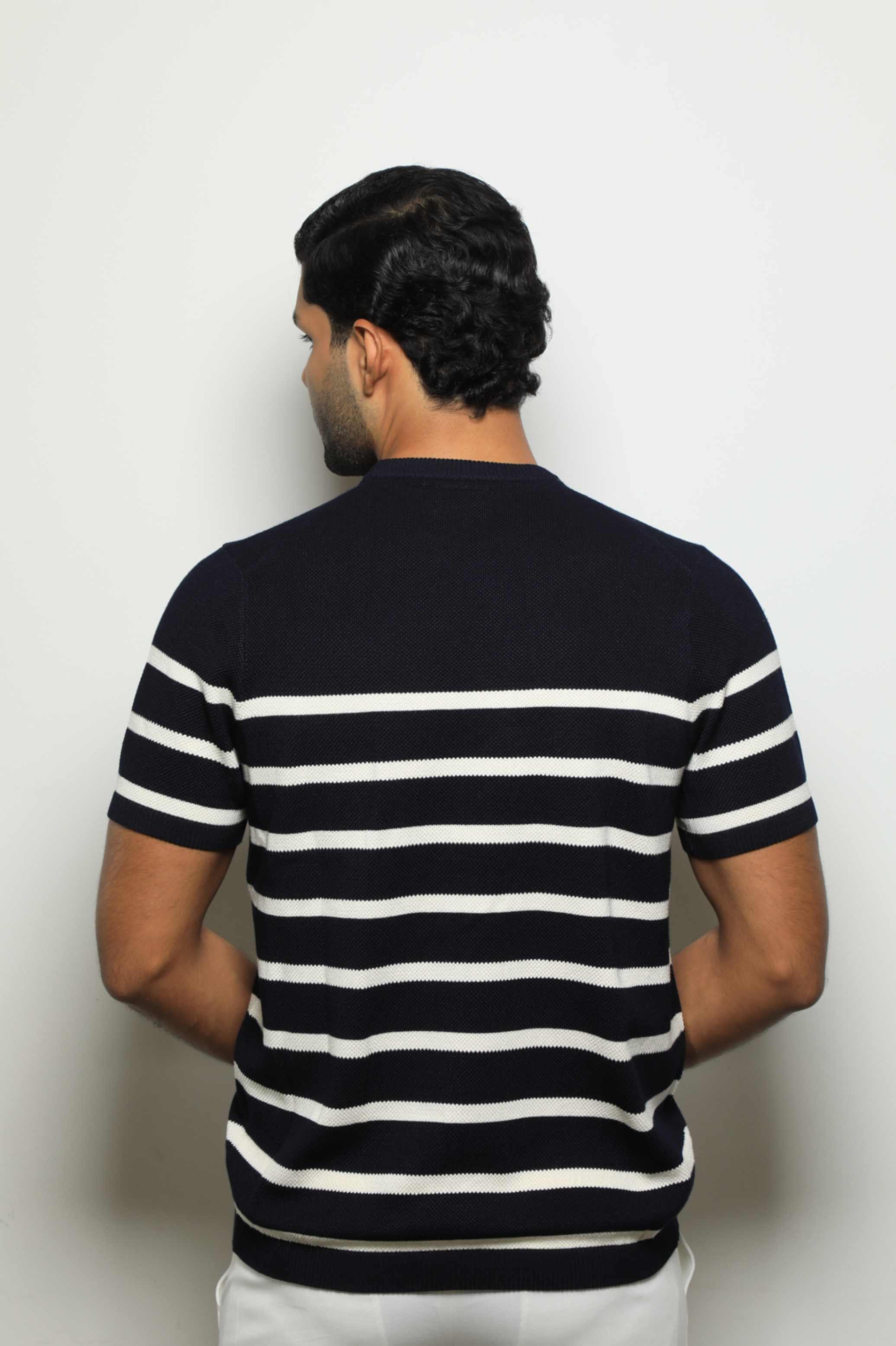 Suéter Tejido Fashion Navy/Rayas - imagen 5