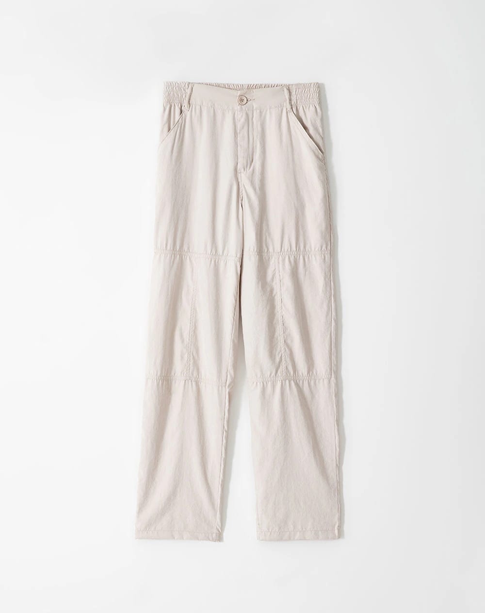 Pantalón recto tiro medio habano mujer - imagen 2