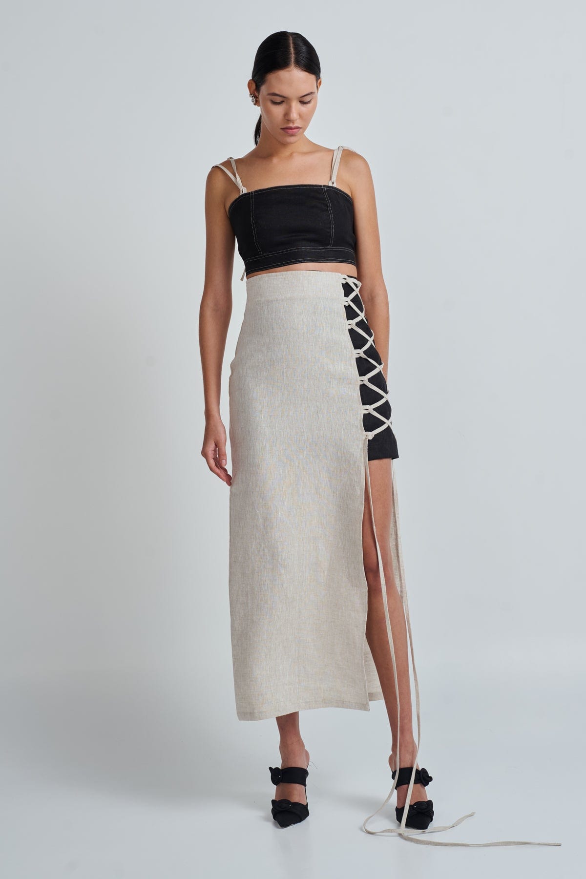 OLINDA SKIRT NATURAL - imagen 1