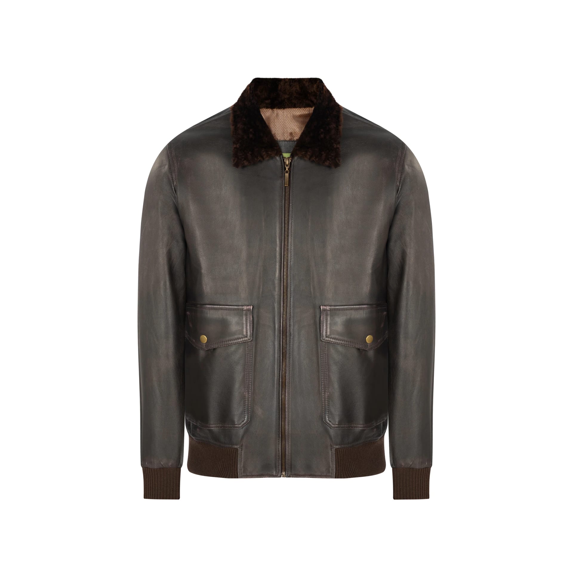 SANTAMARIA SHEEPSKIN BOMBER JACKET - imagen 1
