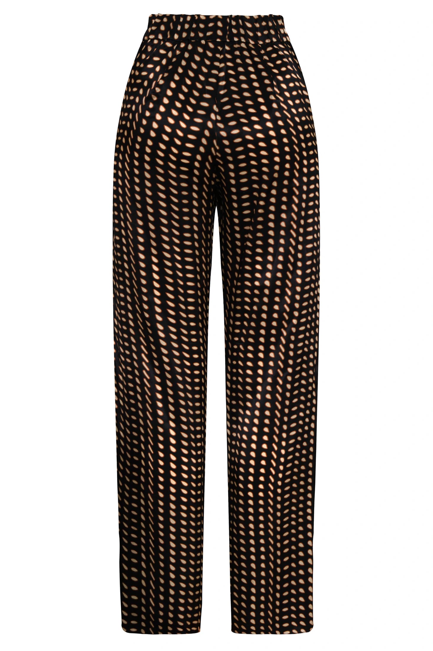 Santo Tomás Satin Silk Pants / Black & Ivory Seeds - imagen 3