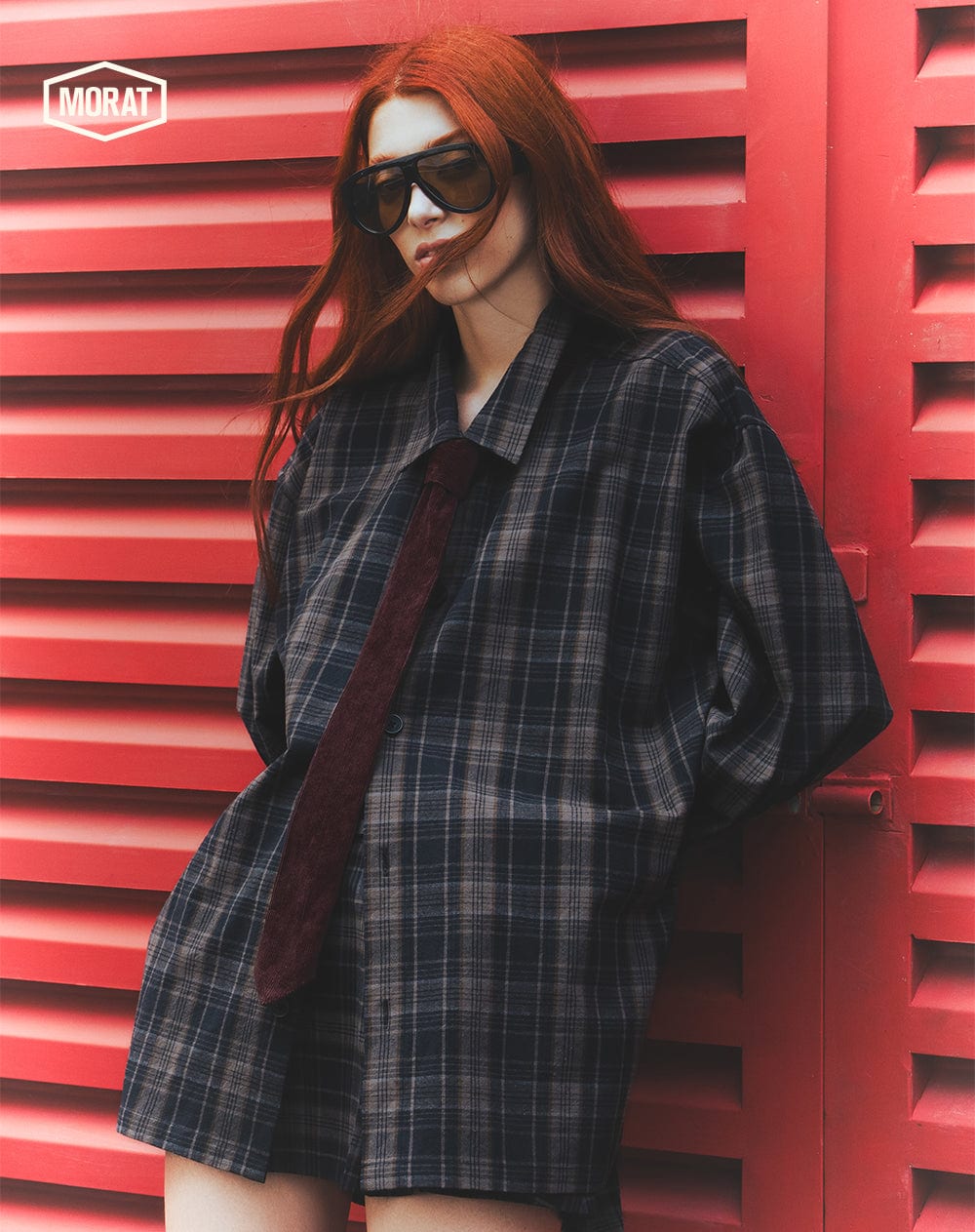 Corbata corduroy café unisex GEF | MORAT - imagen 3