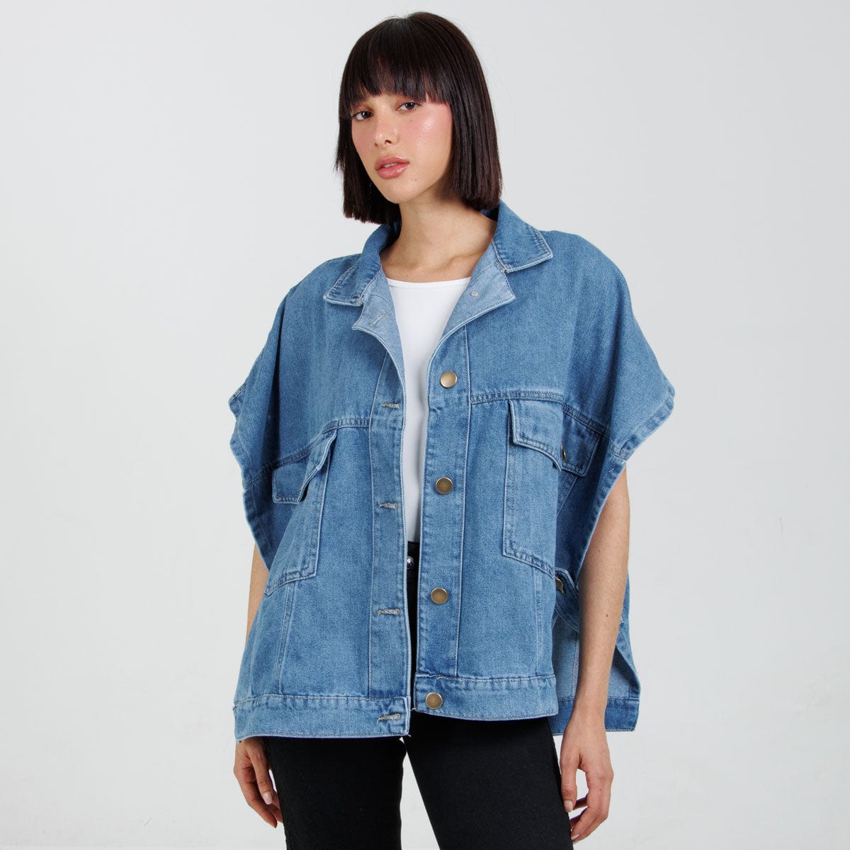 Poncho denim Axspen B1768 - imagen 2