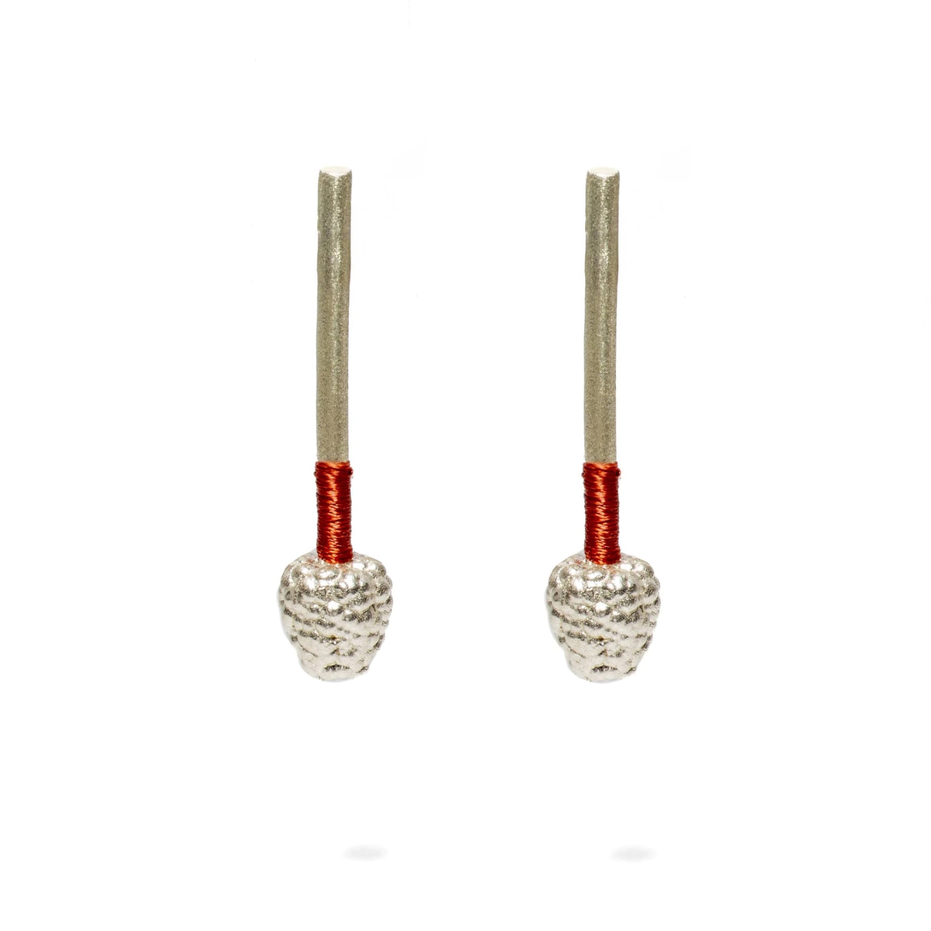 Blackberry Cane Earring Silver - imagen 1