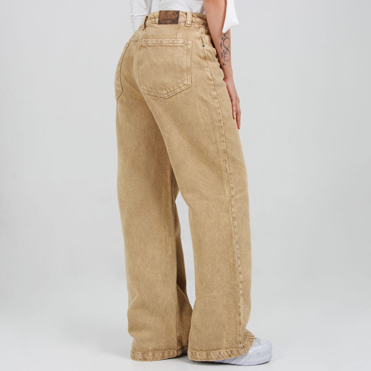 Jean Wide Leg Camel Ax-3096 Rigido - imagen 3