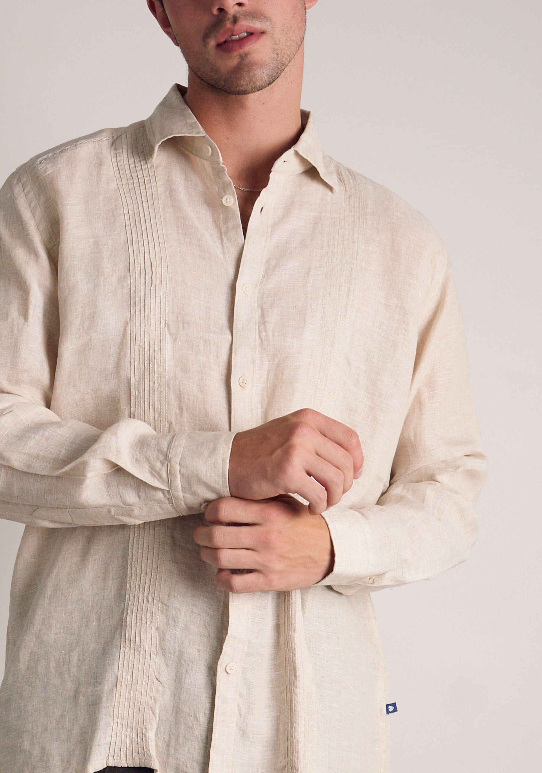 Camisa H Cachao Guayabera Avena - imagen 3