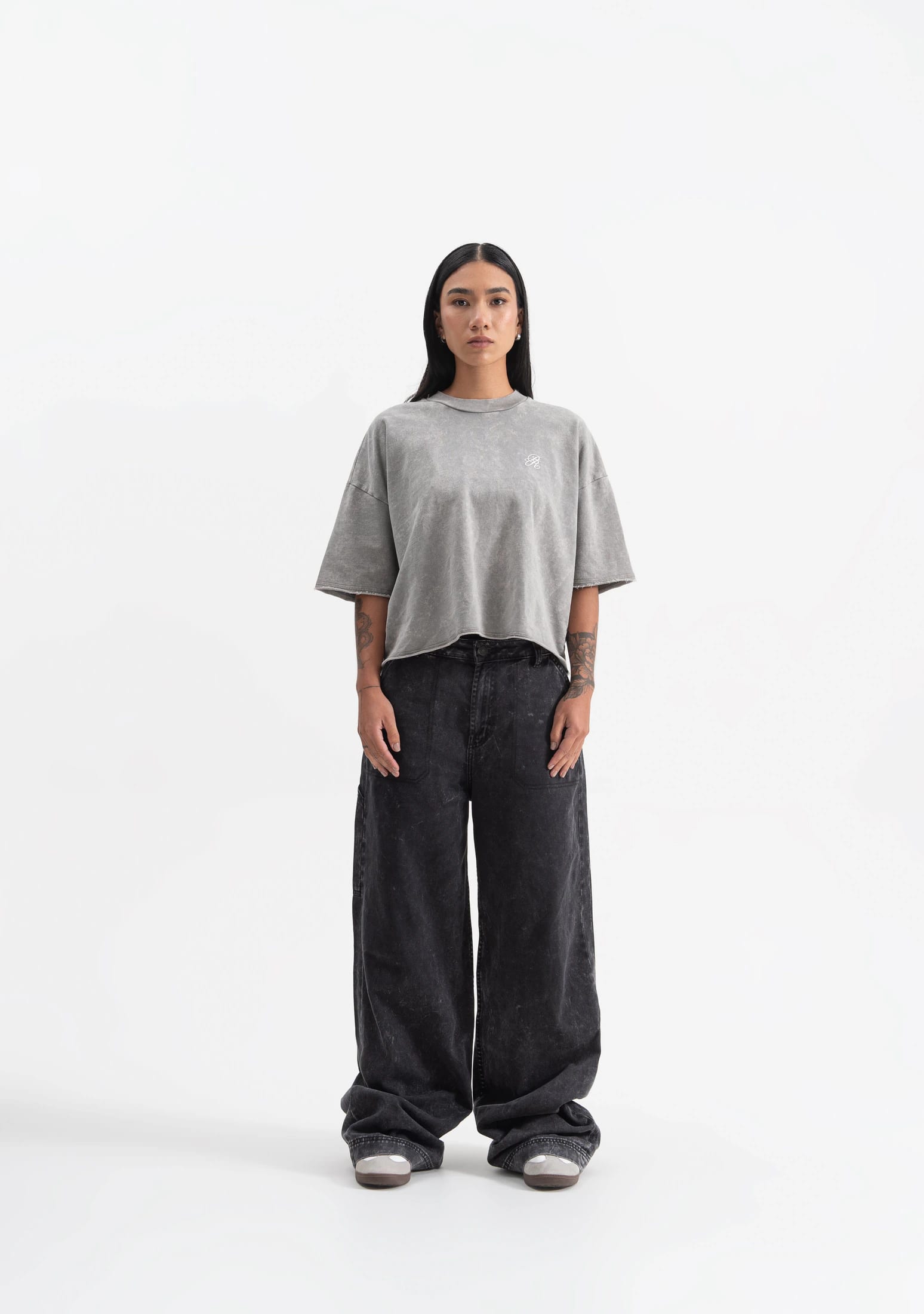 Knockout grey crop top - imagen 4