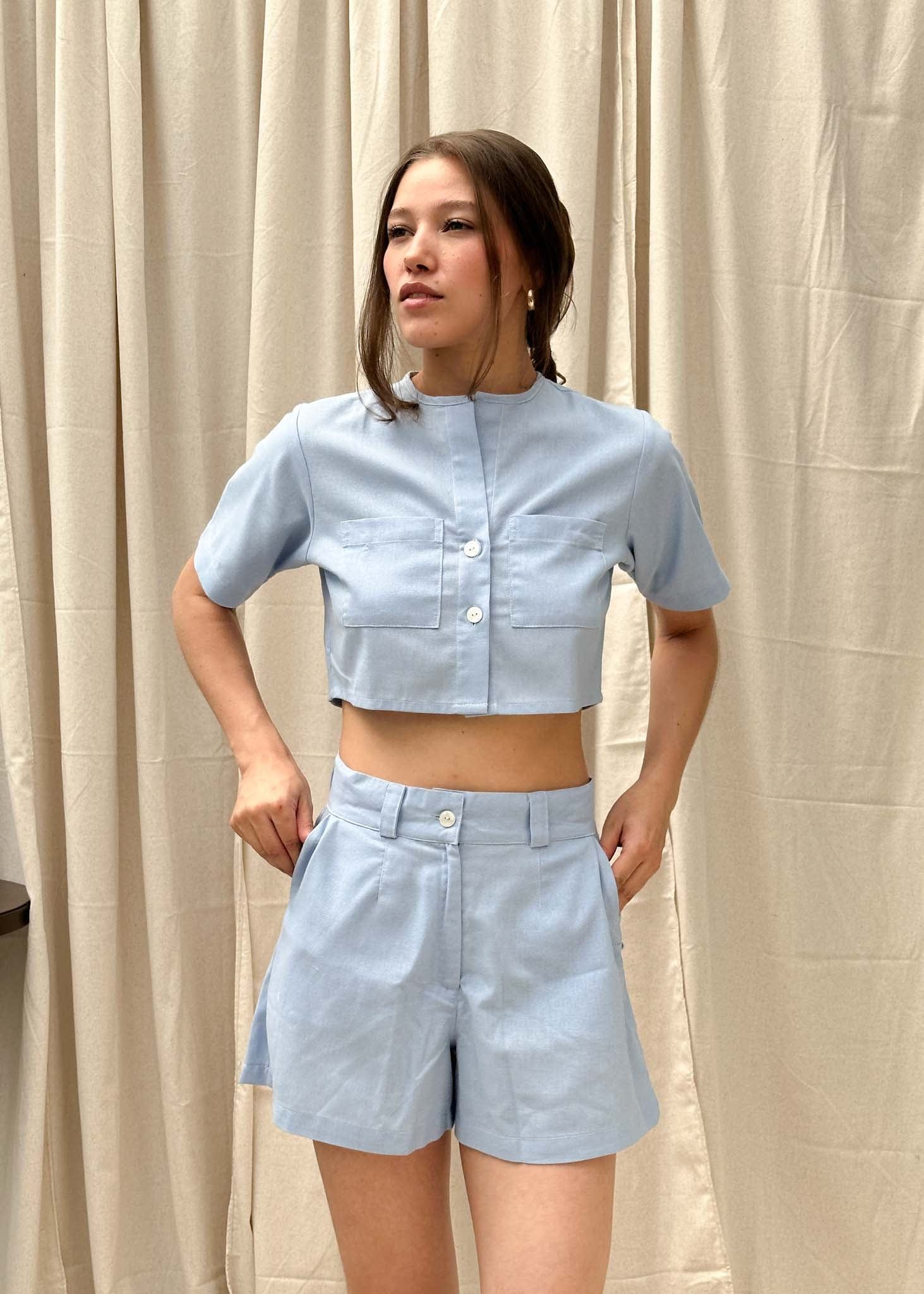 Blusa Safari Celeste - imagen 3