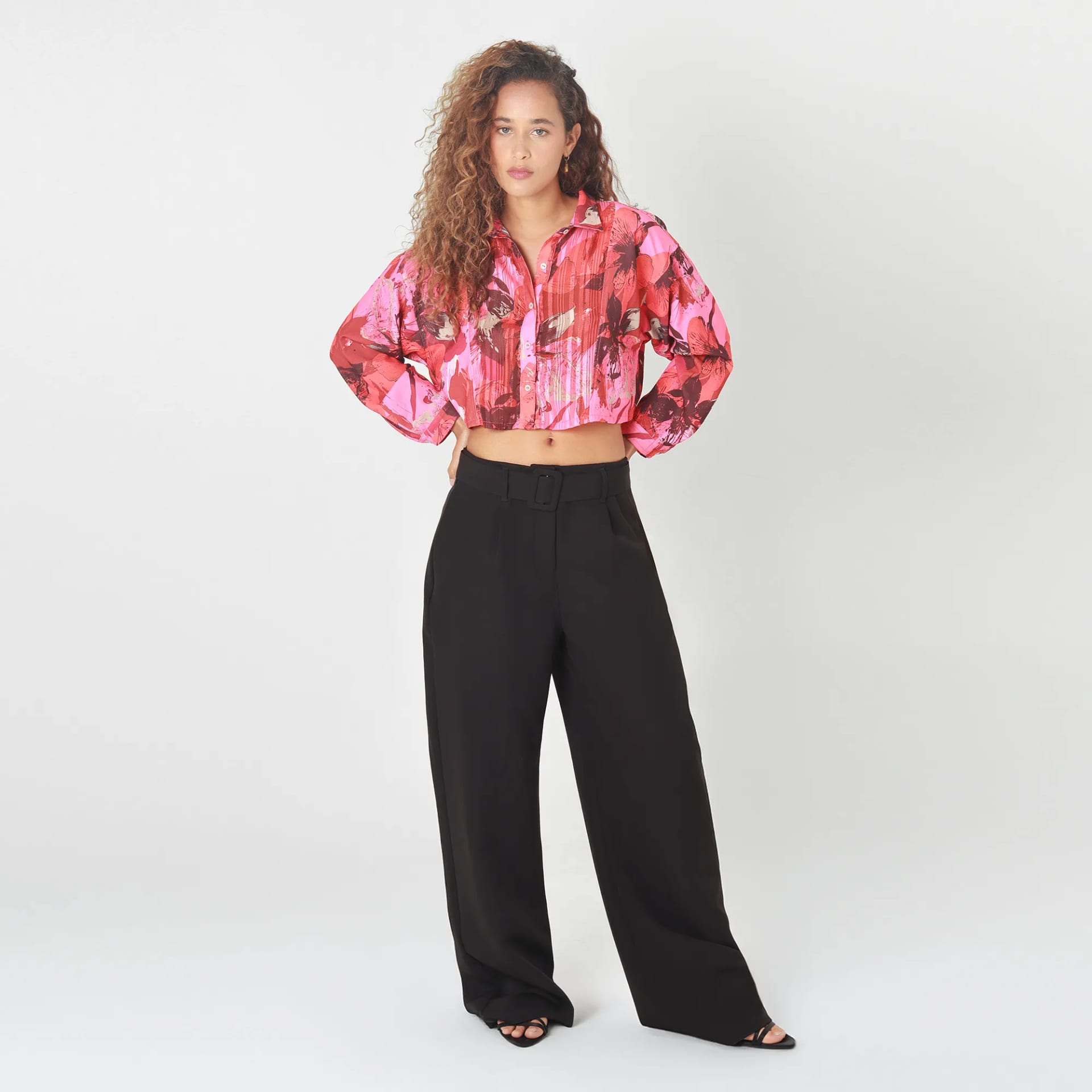 Pantalon Tiro Alto Bota Palazzo - imagen 1