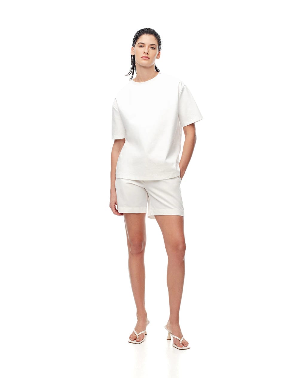Camiseta oversize algodón blanca mujer - imagen 6