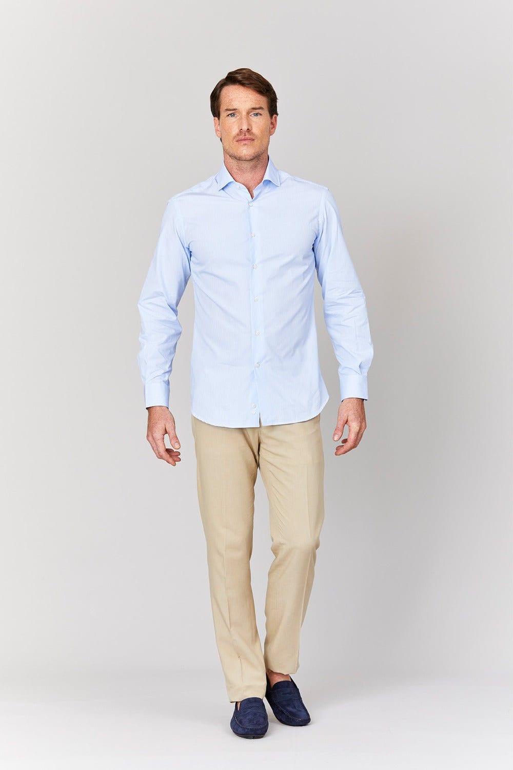 Men's cotton striped shirt - imagen 3