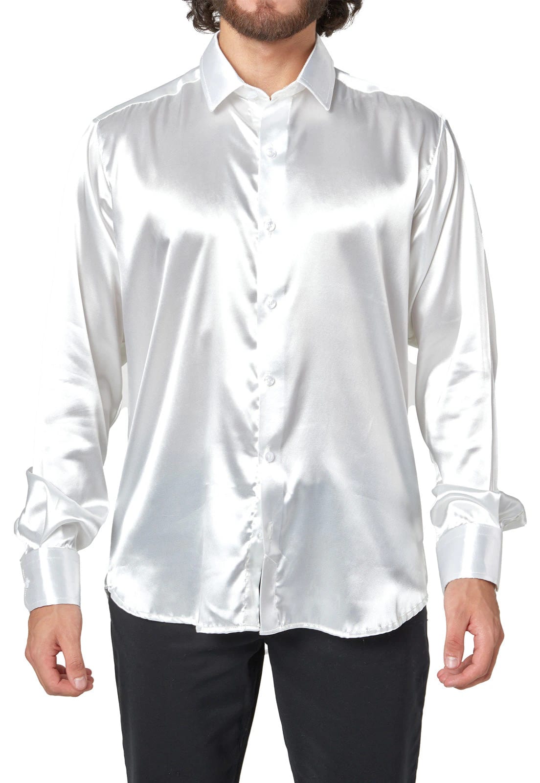 Camisa blanca en satin - imagen 3
