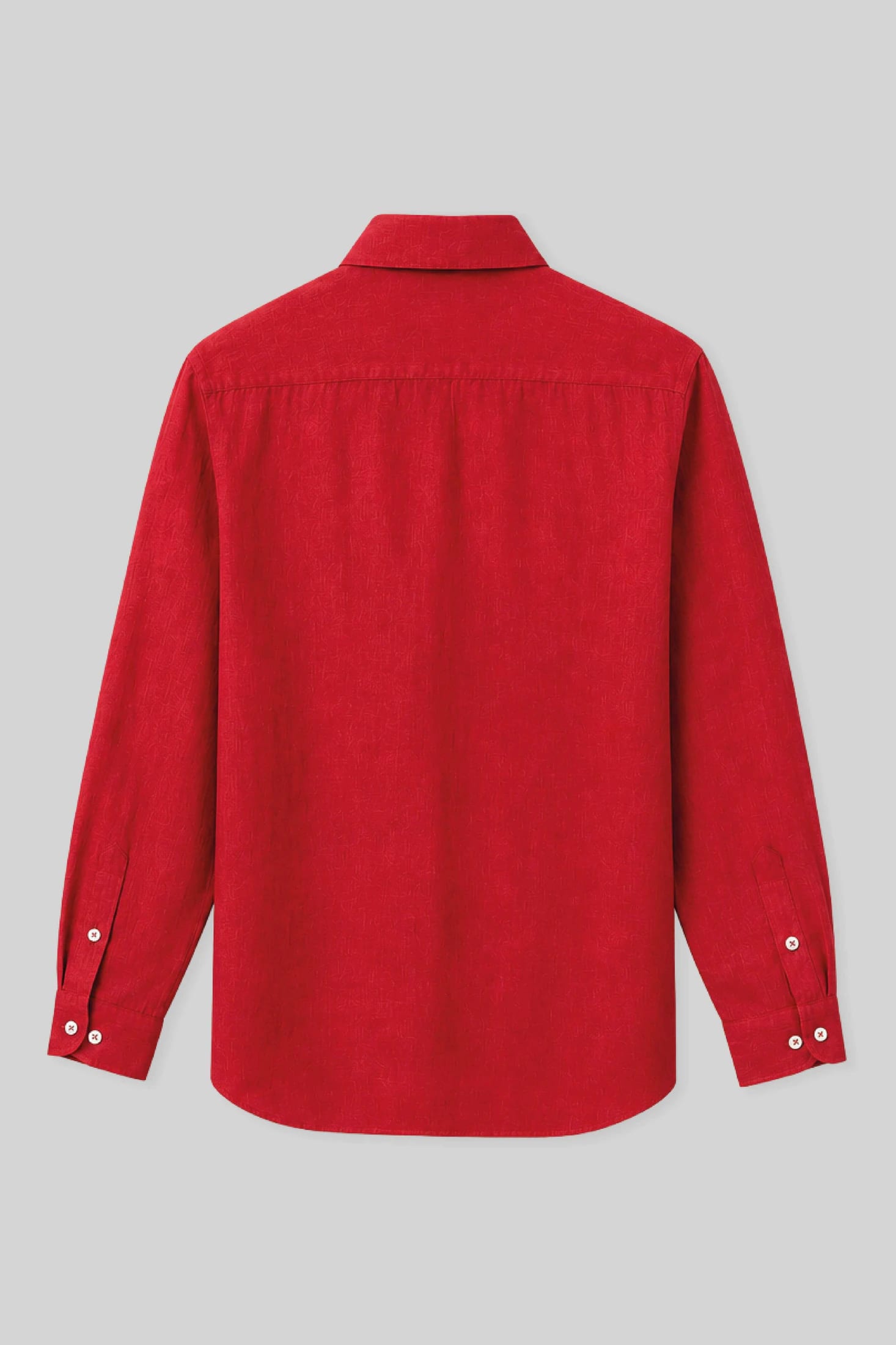 Men's linen shirt equestrian red - imagen 3