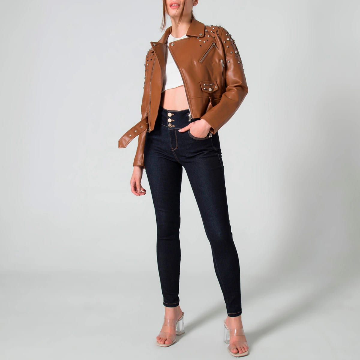 Chaqueta Sintetica Biker Crystal - imagen 17