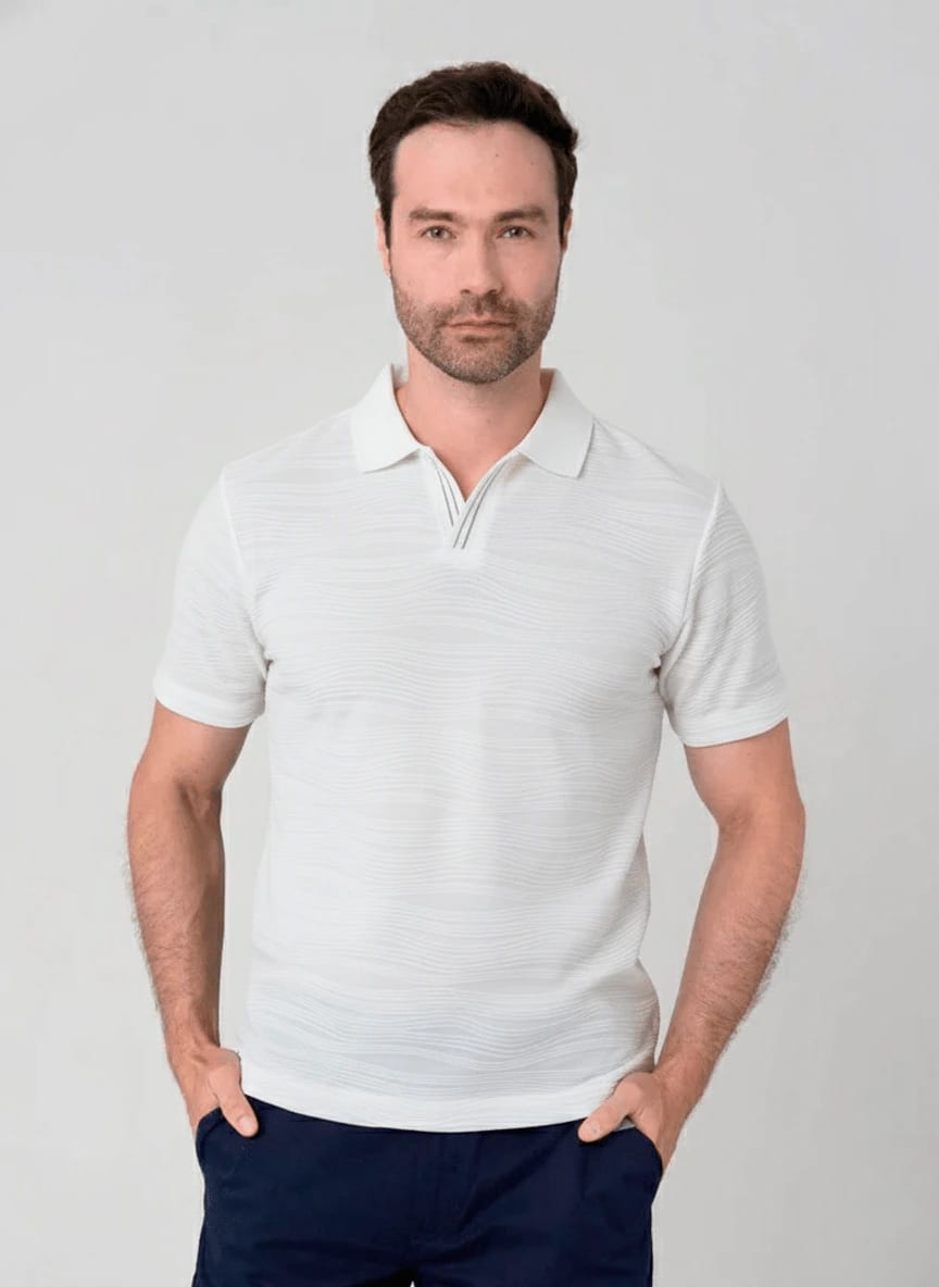 Camiseta polo con textura para hombre Jon Sonen 020324006 - imagen 2