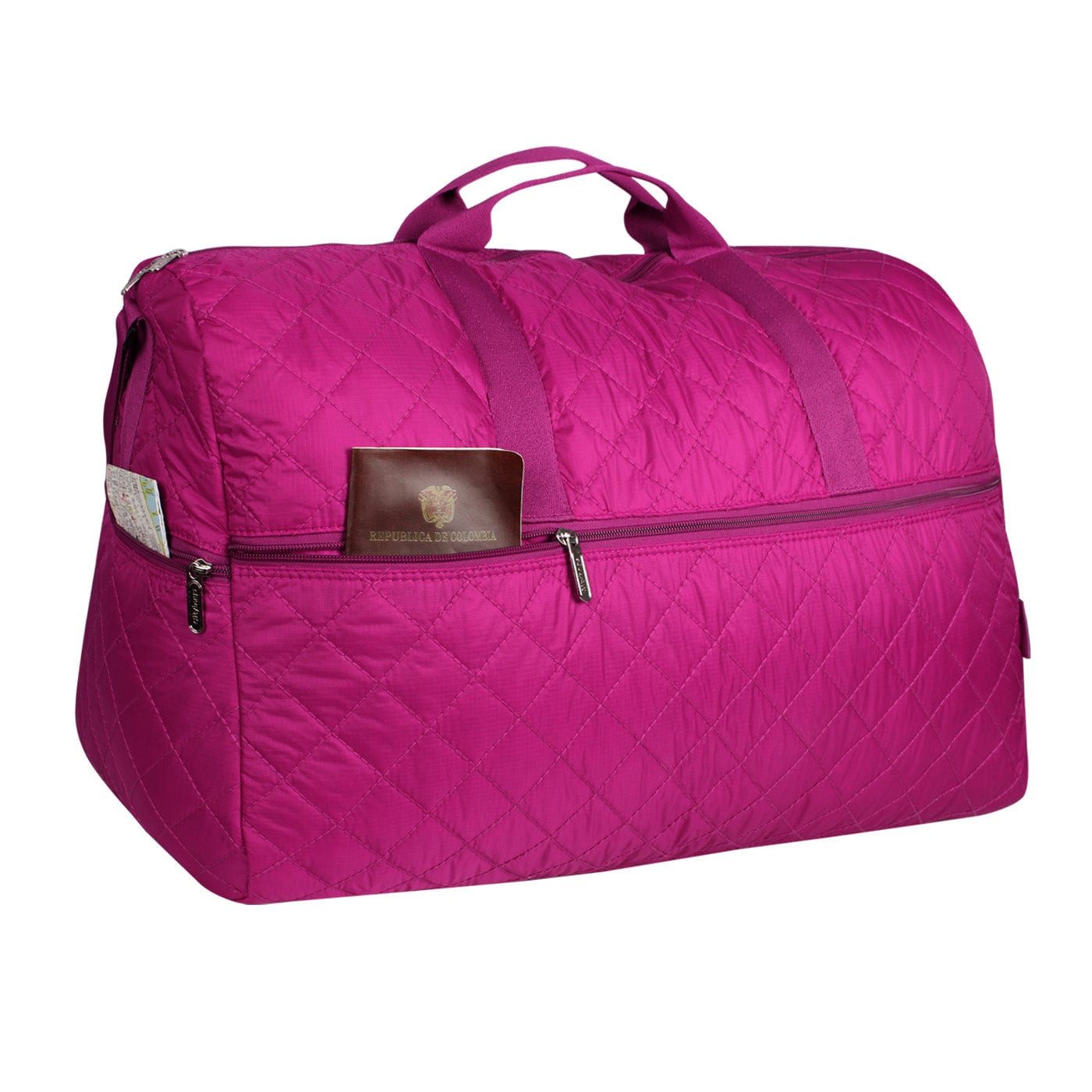 Maleta XL Plegable Puffer Fucsia - imagen 4