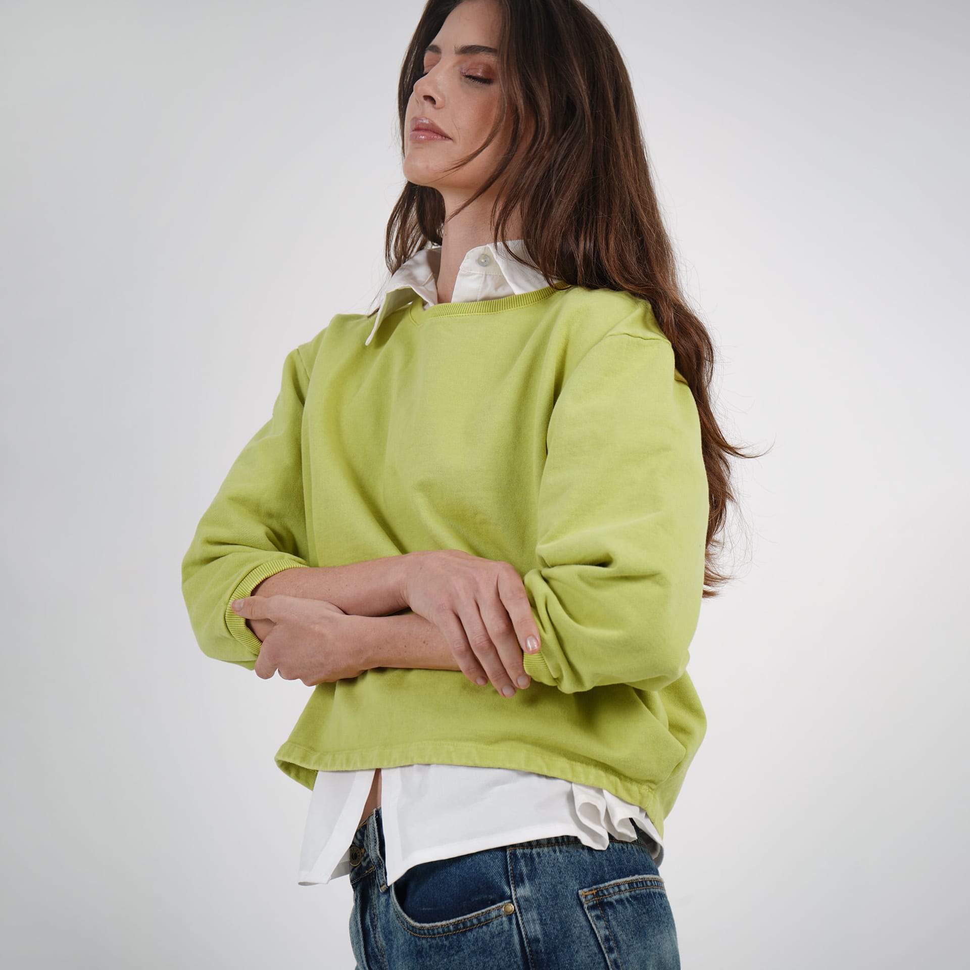 Buzo sudadera cuello redondo manga 3/4 - imagen 1