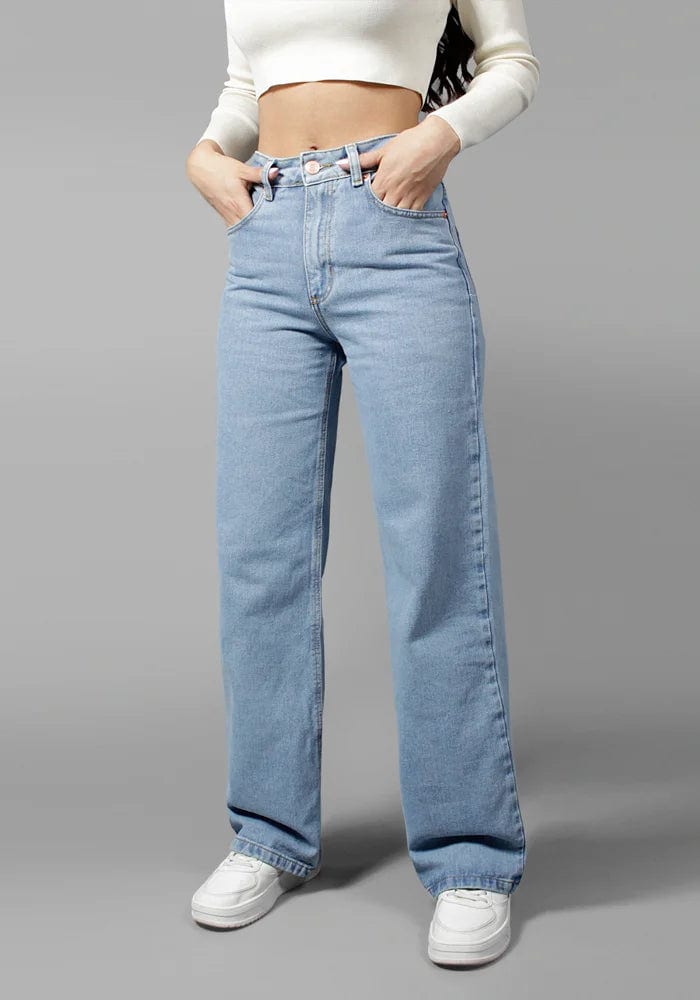 Jeans Wide Leg para Mujer color Azul Claro - imagen 1