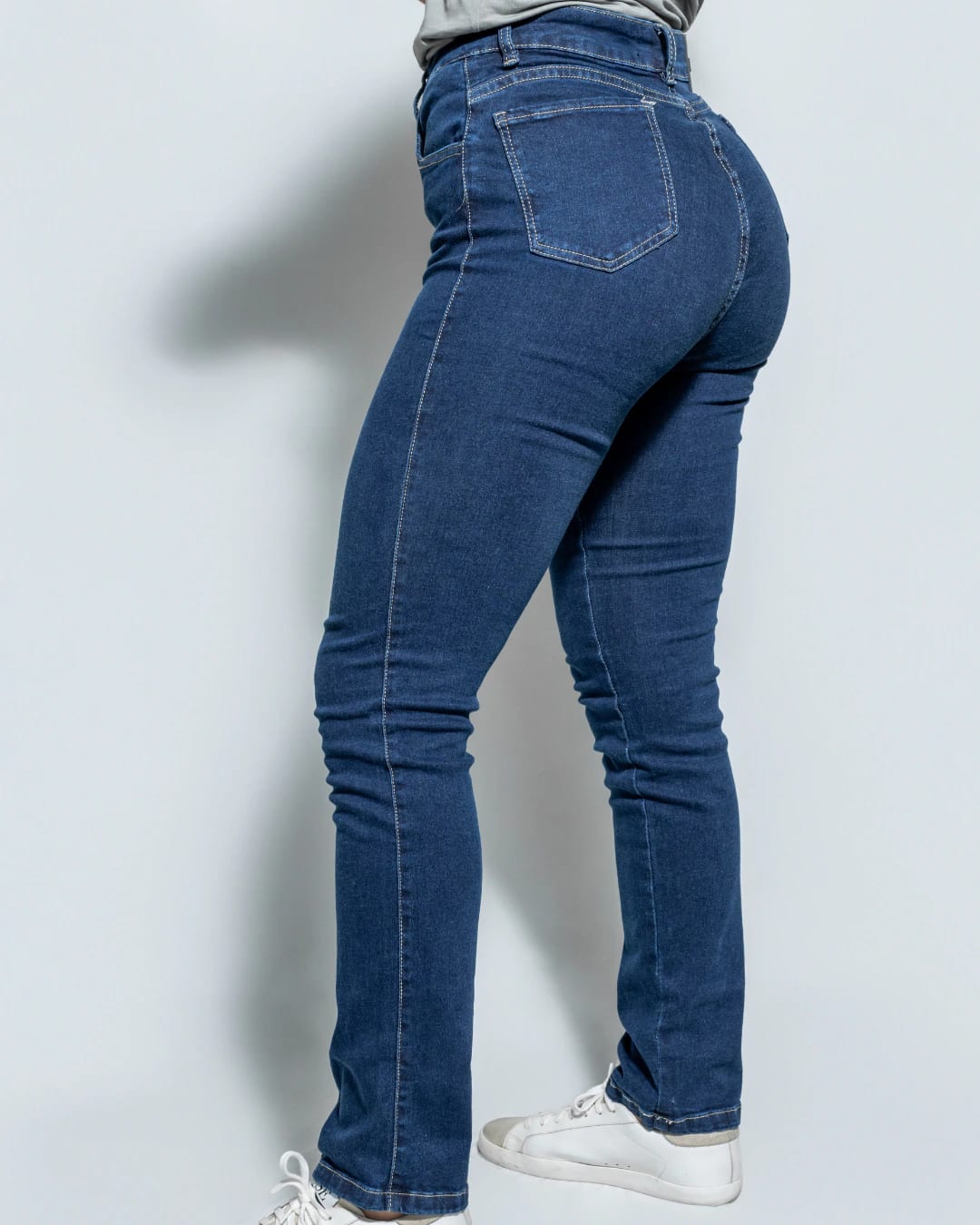 Jean Elastico Bota Recta Azul Navy - imagen 3