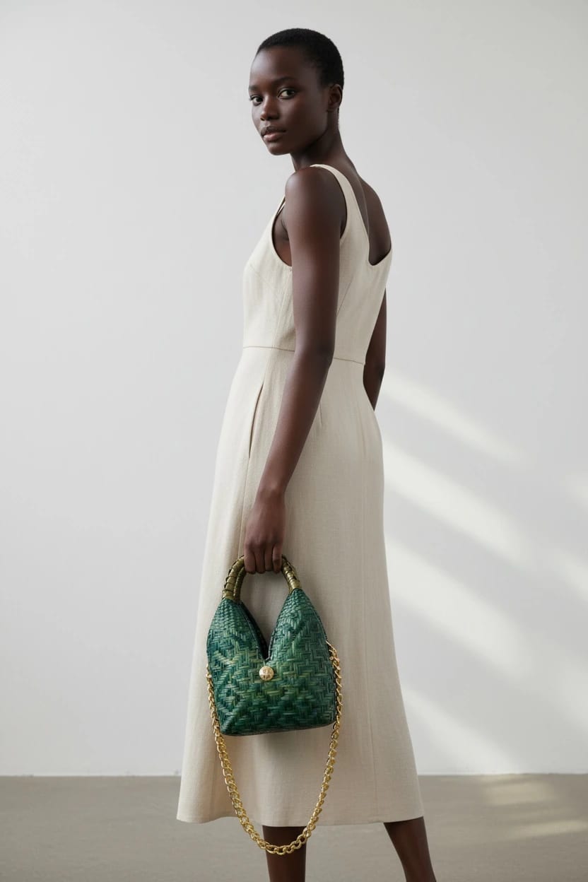 CARLY BAG LEATHER GREEN - imagen 3