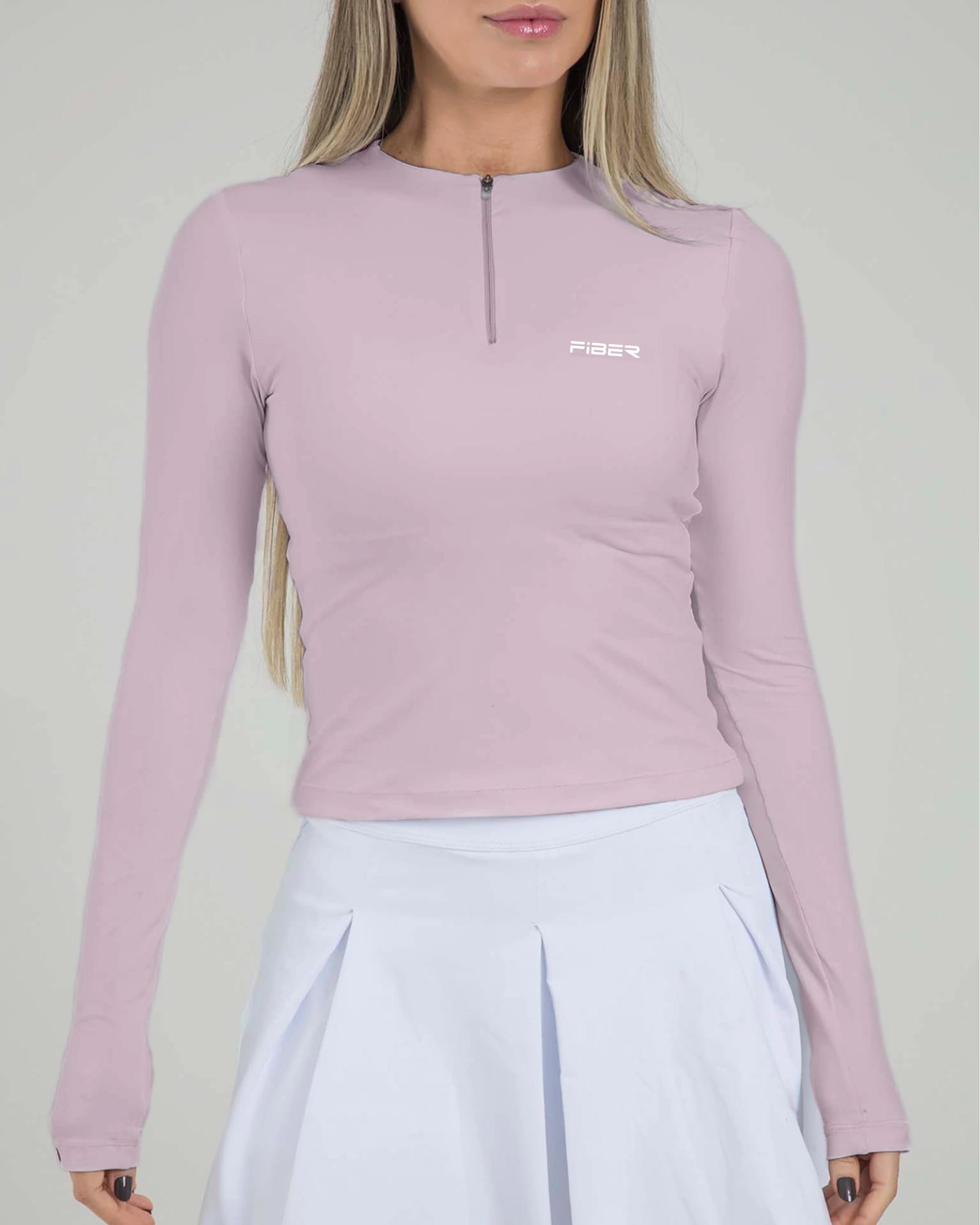 Camibuso core zip rosa lilac lumen FIBER - imagen 1