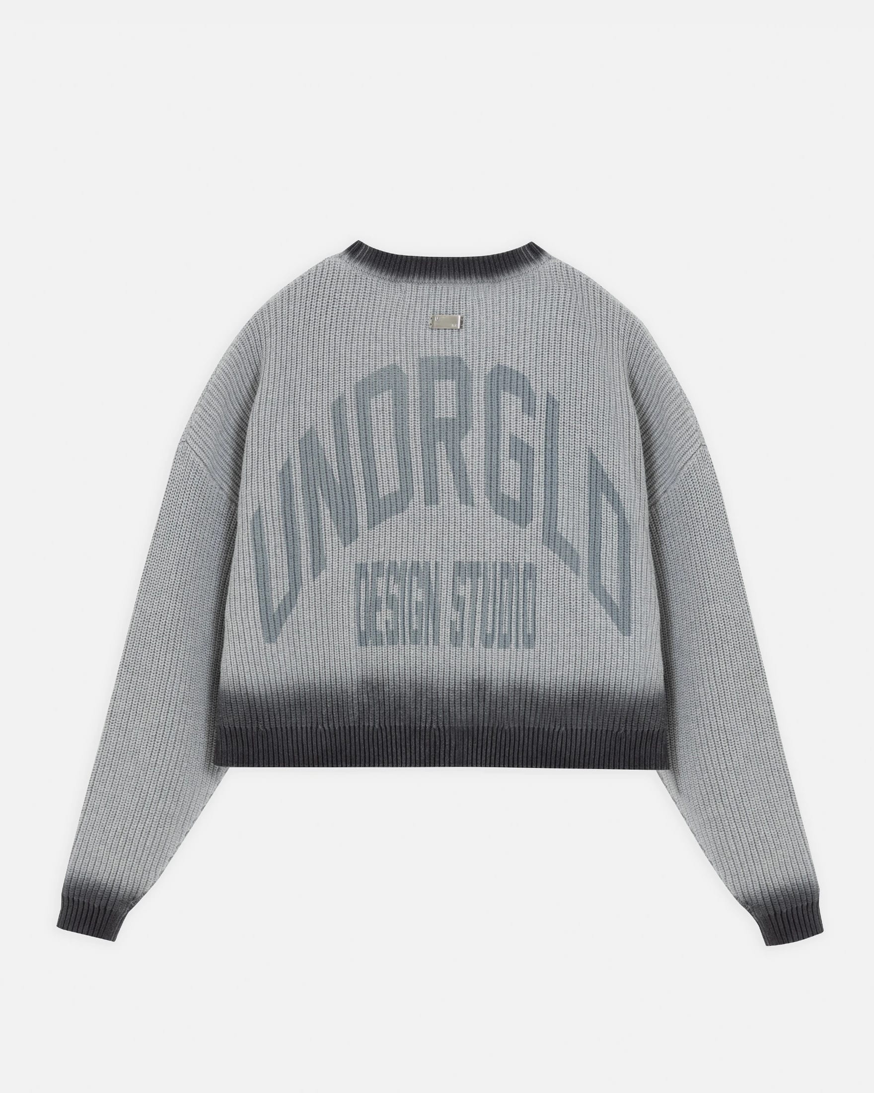 Basics Gradient Knit Crewneck Gradient Gray - imagen 3