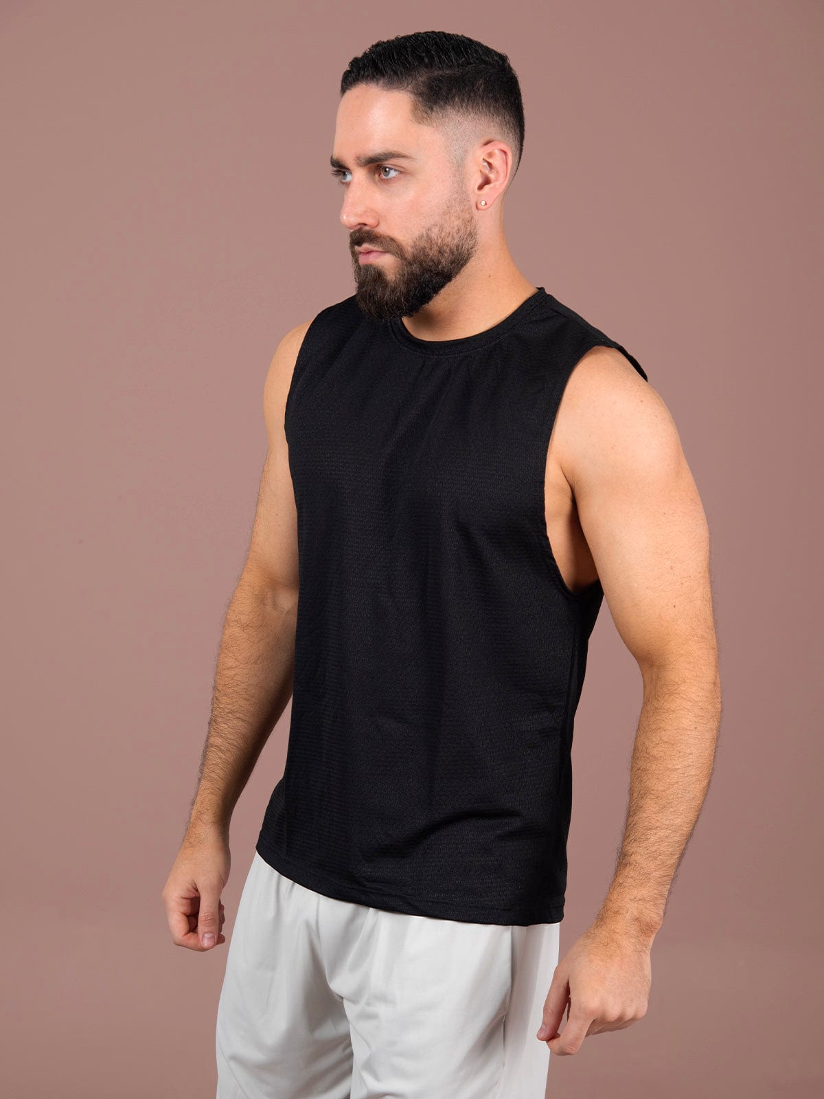 Camisilla hombre panal negra - imagen 1