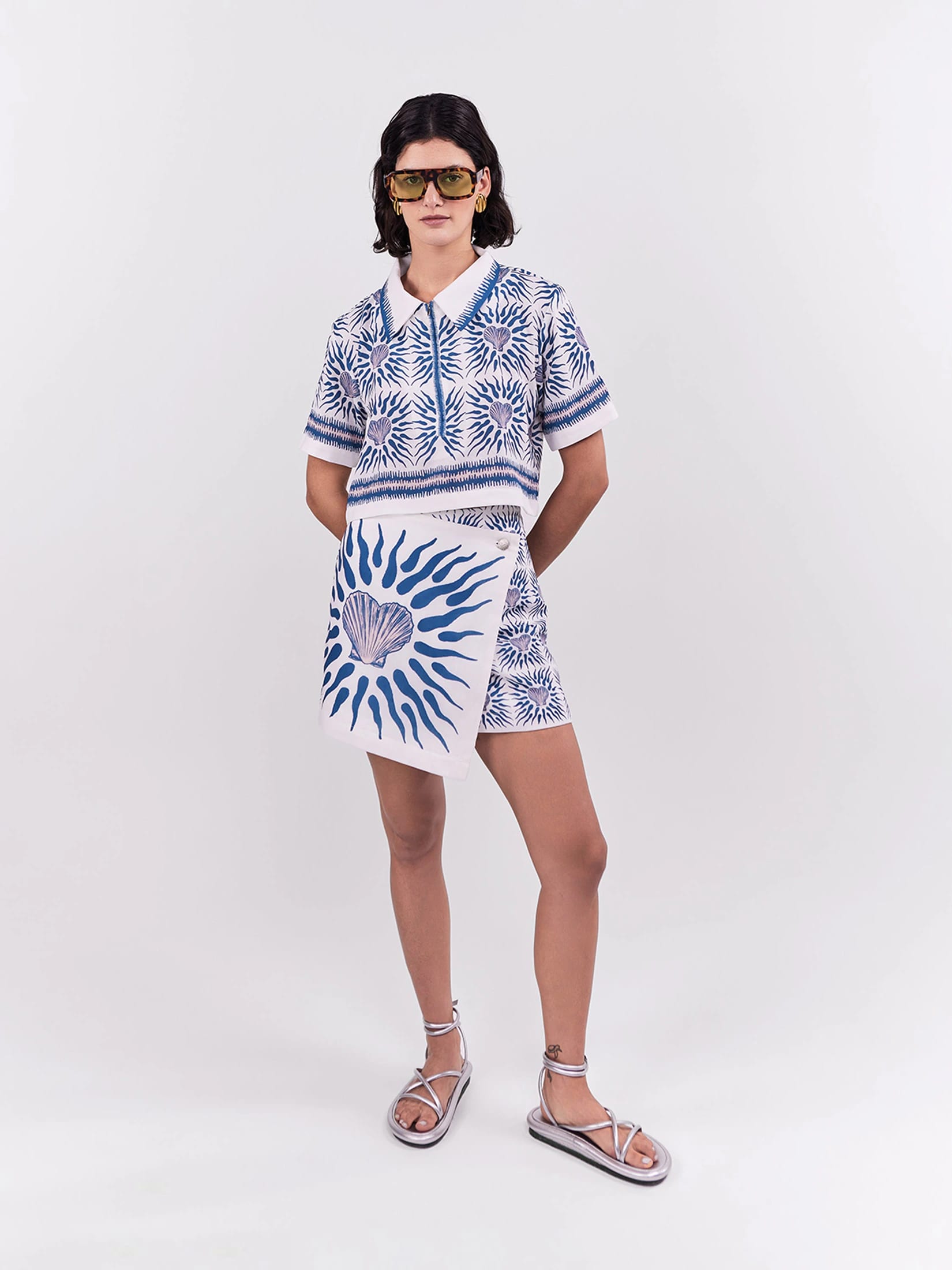 Cropped Polo Oasis - Azul - imagen 3
