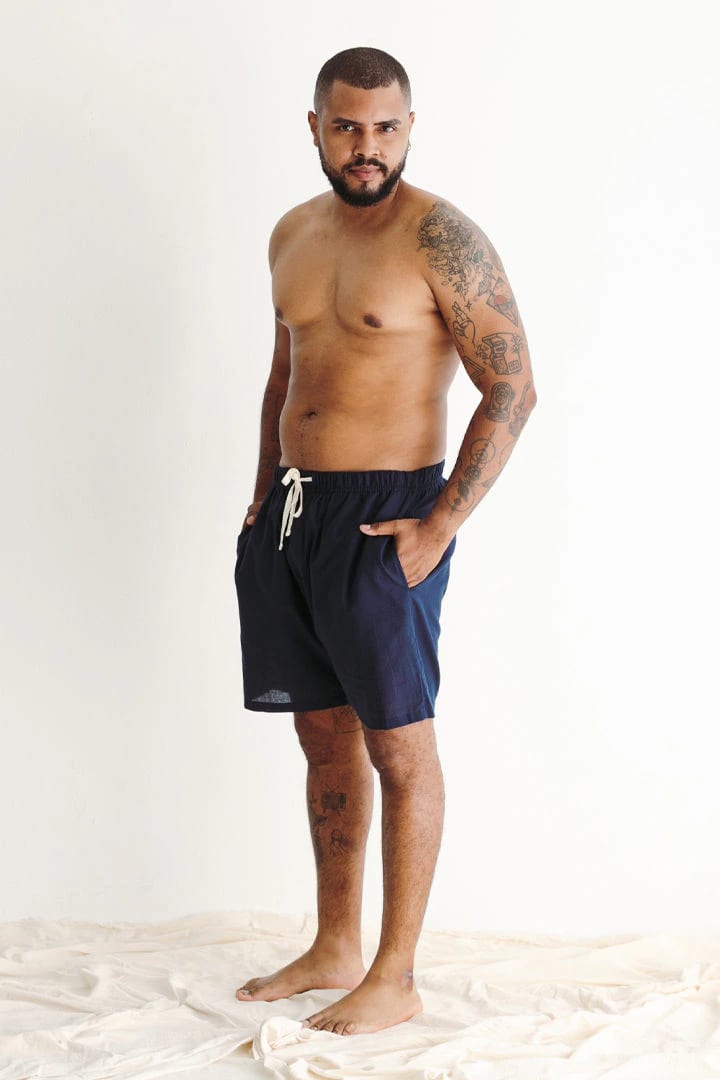 Short lino azul - imagen 1