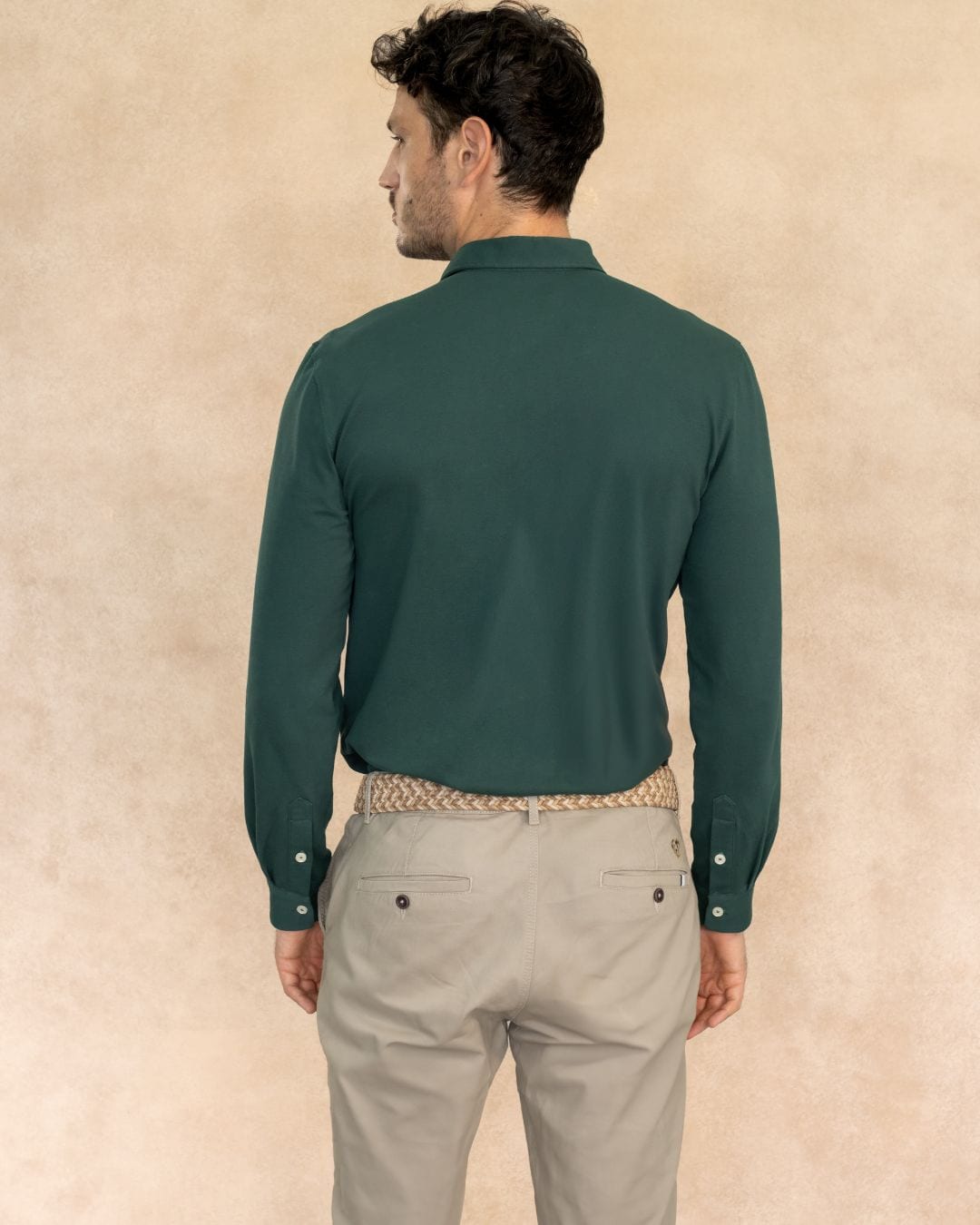 Camisa Antimanchas piqu  Verde Esmeralda - imagen 3