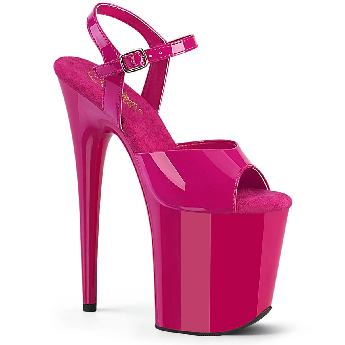 Sandalias Plataforma Fucsia Charol Tacón 20 cm - imagen 1