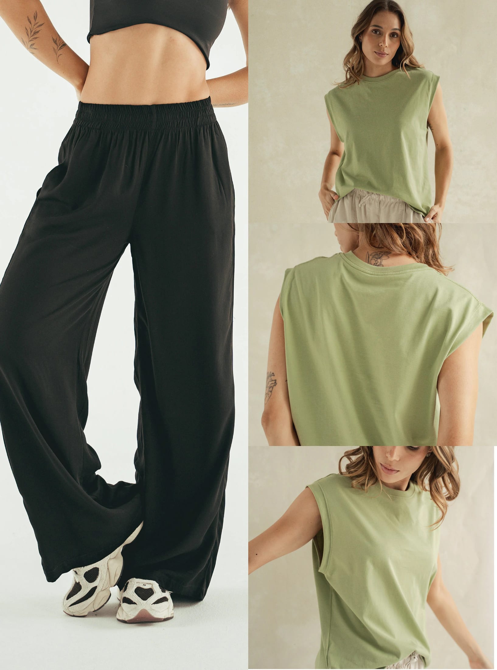 Pack Palazzo Black + Muscle Tee - imagen 2