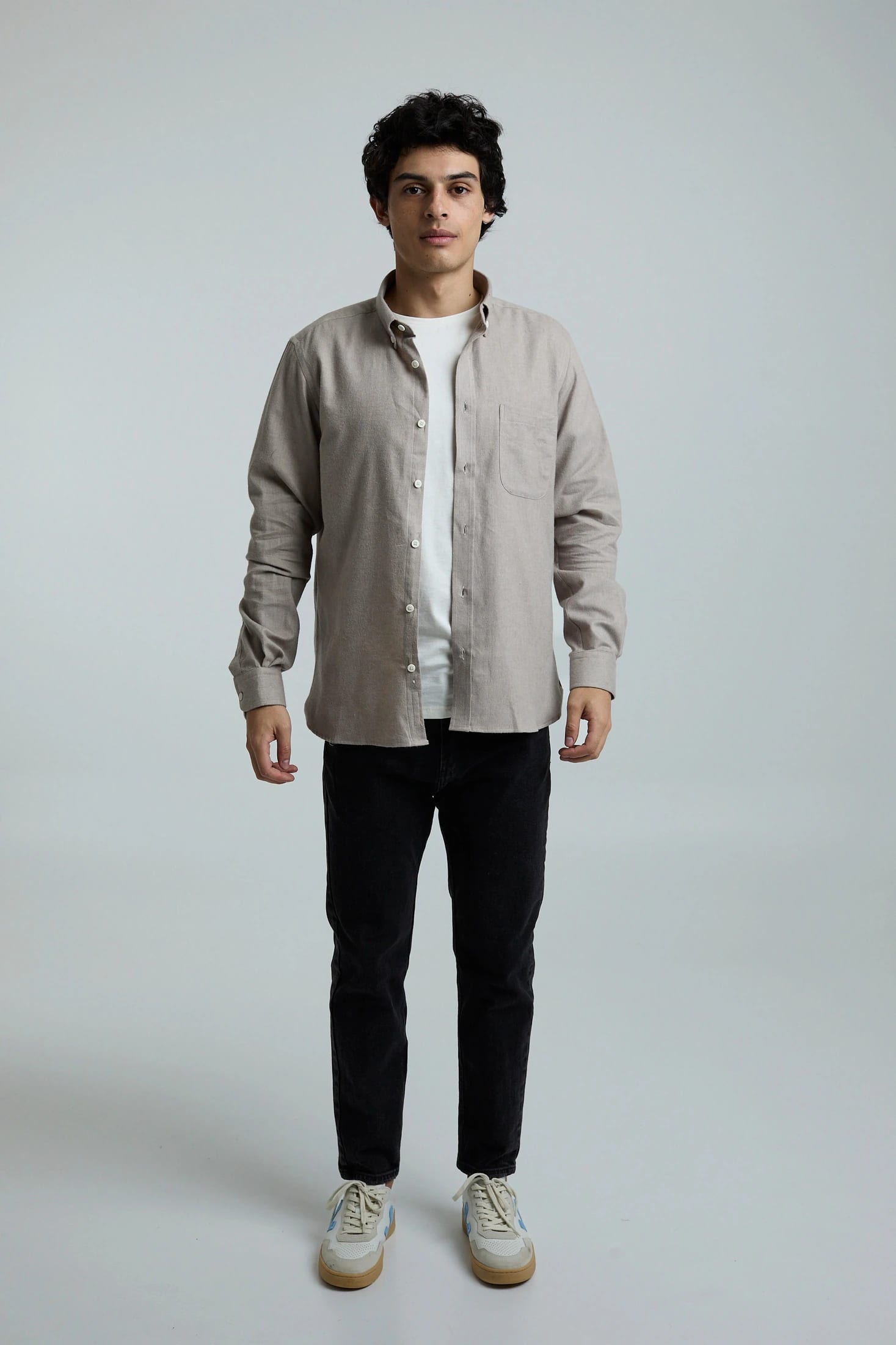 Camisa twill beige - imagen 5