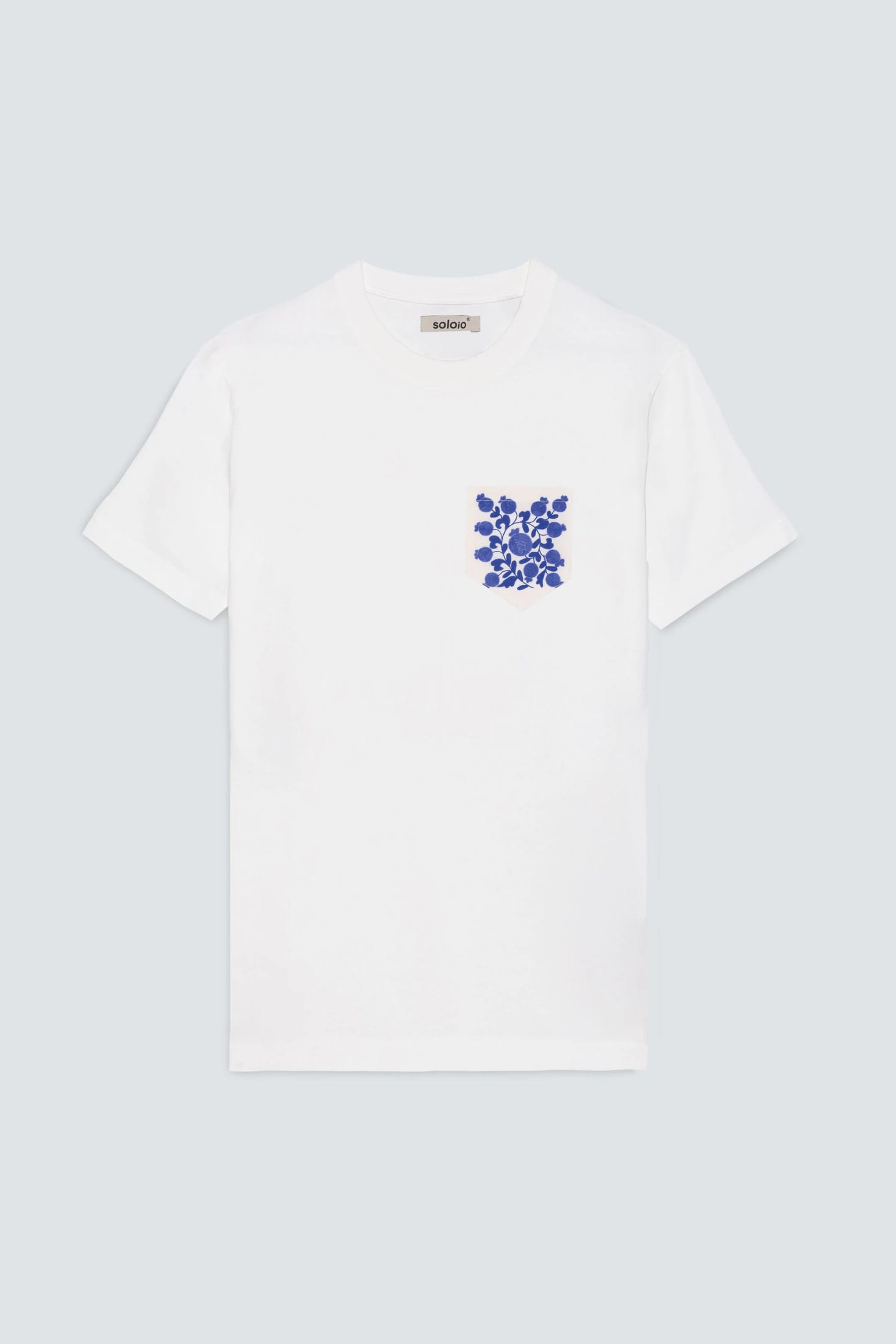 Men's cotton t-shirt white suzani - imagen 1