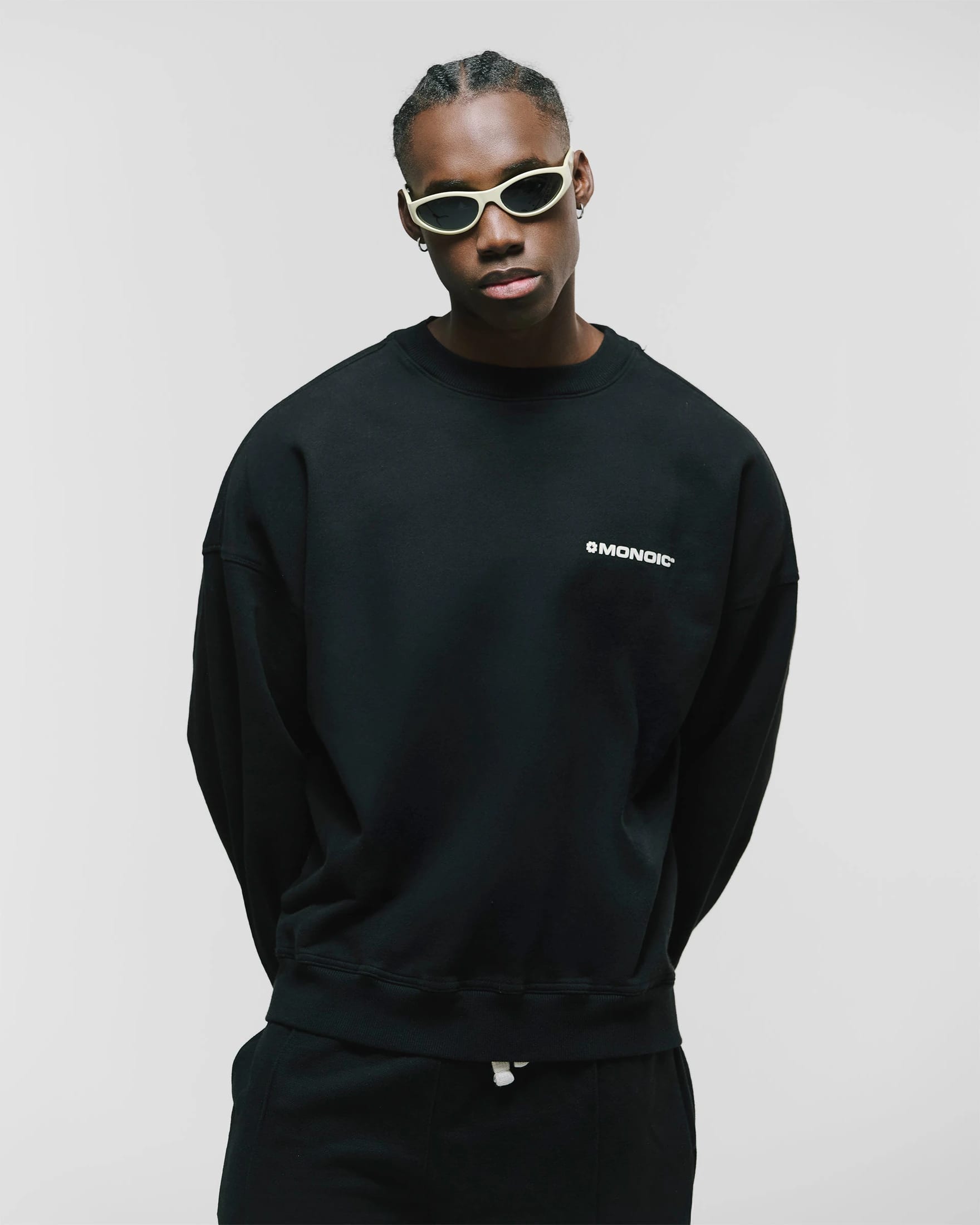 Crewneck Oversized Básico V3 - Negro Oscuro - imagen 2