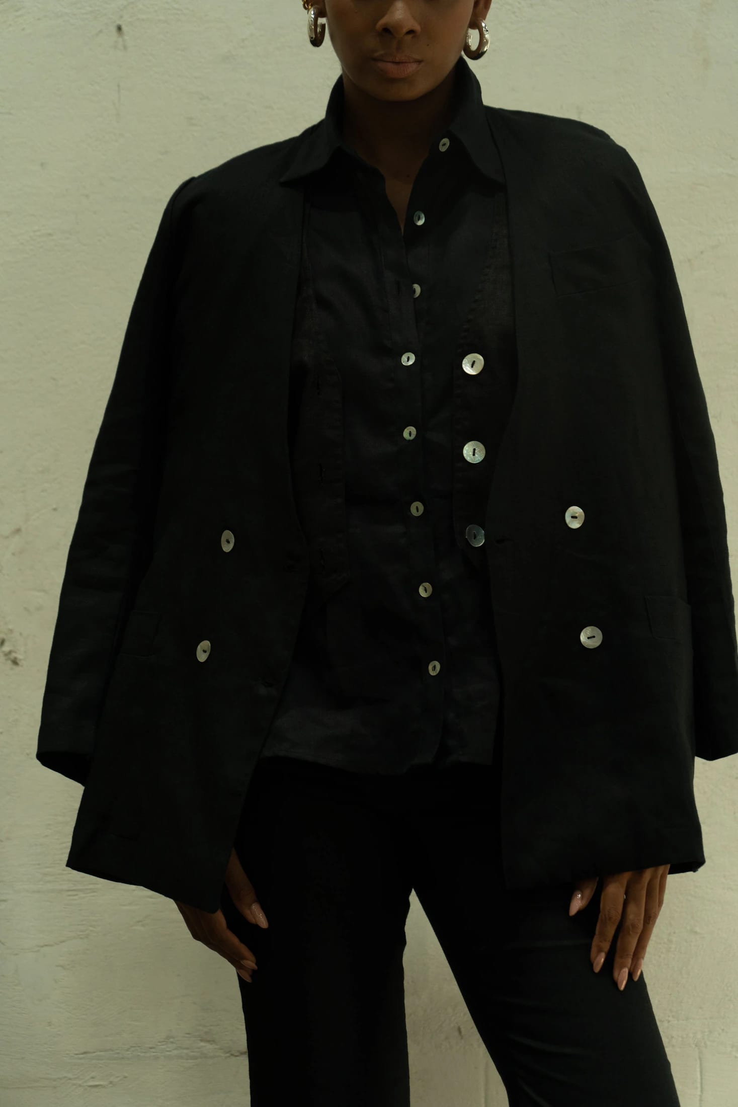 ELVAN BLAZER BLACK - imagen 2