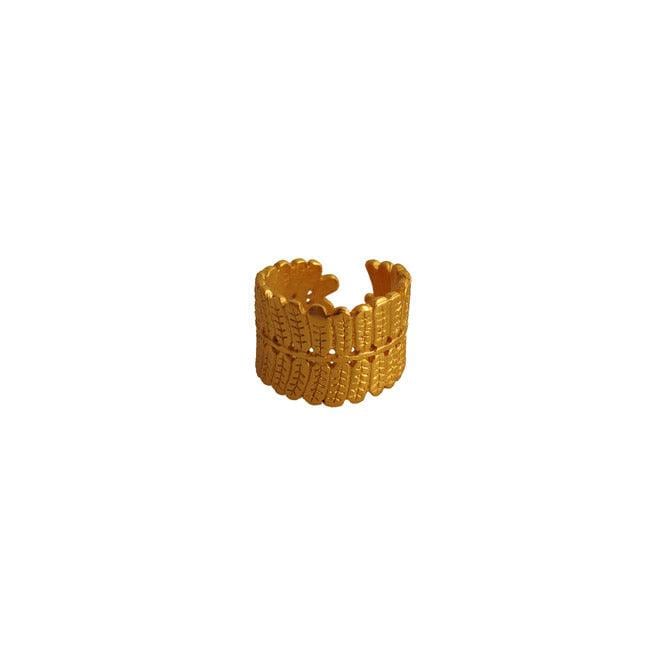 Anillo hoja Dividivi, Brillo Guajiro - imagen 1