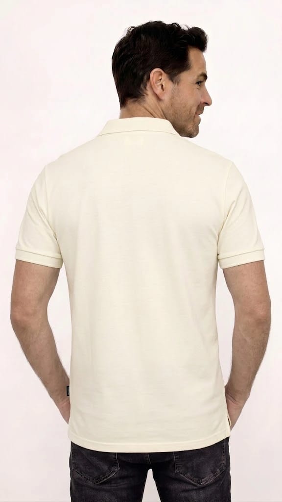 POLO MANGA CORTA MARFIL PARA HOMBRE - imagen 2