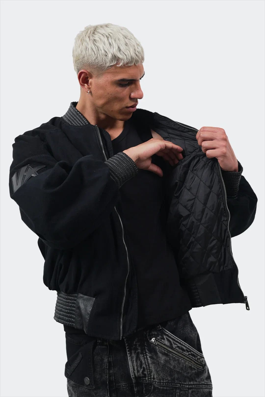 VENENO CHAQUETA DENIM CUERO BOMBER - imagen 12