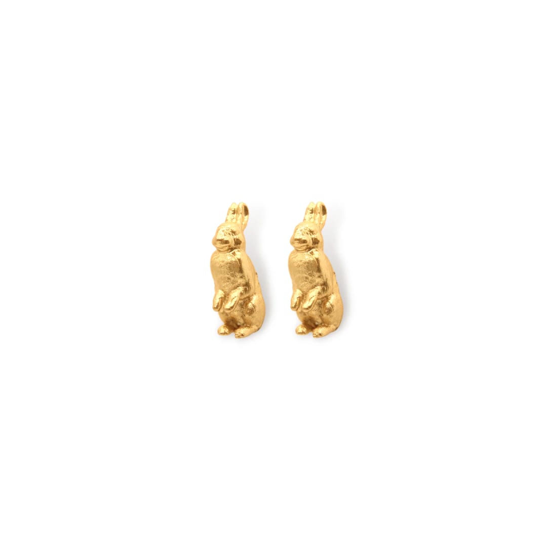 Aretes de liebre sentada pequeña - imagen 2