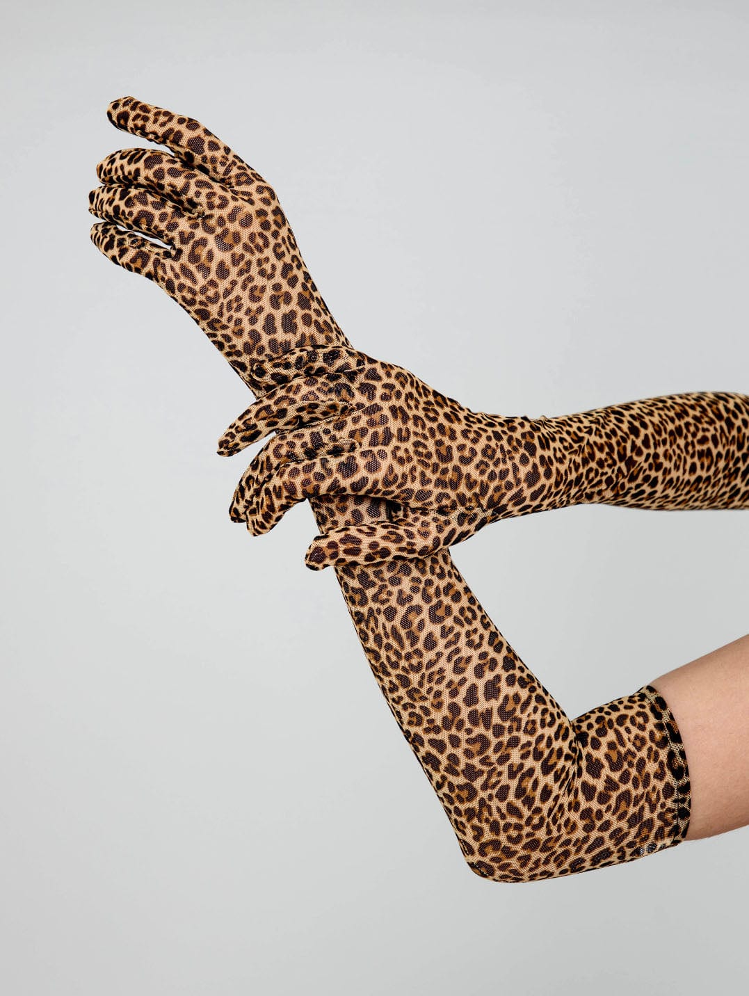 LEOPARD MESH GLOVES - imagen 1