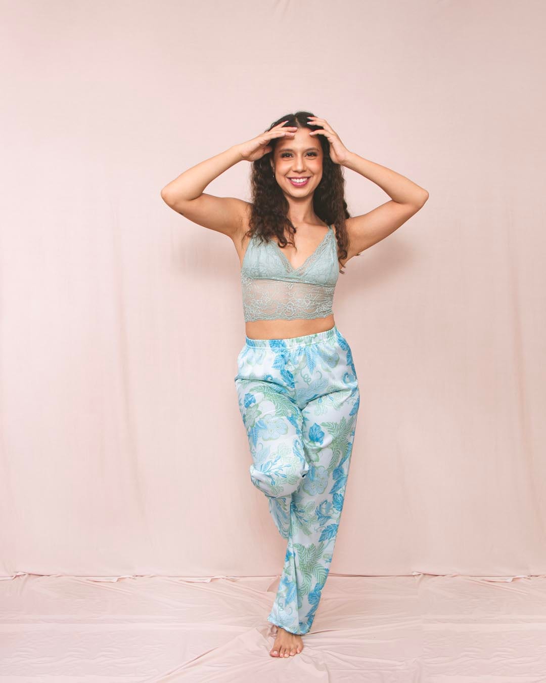 Pijama seda mujer - short - imagen 3